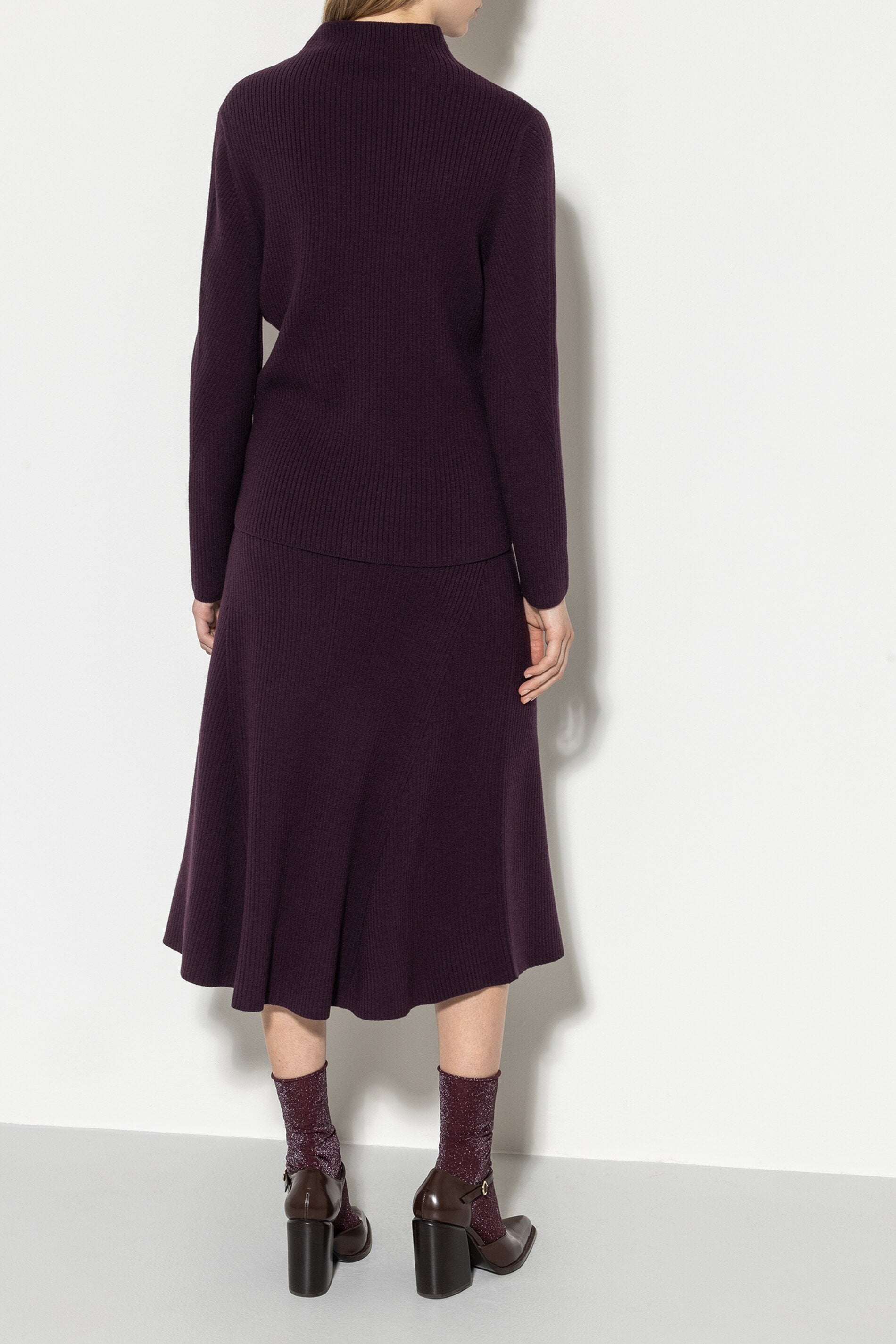 Jupe à texture côtelée