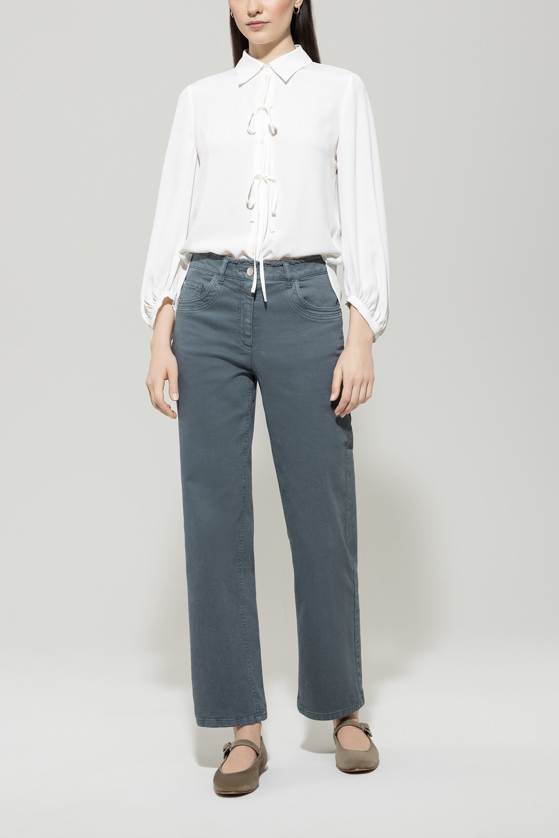 Bluse aus Seiden-Mix