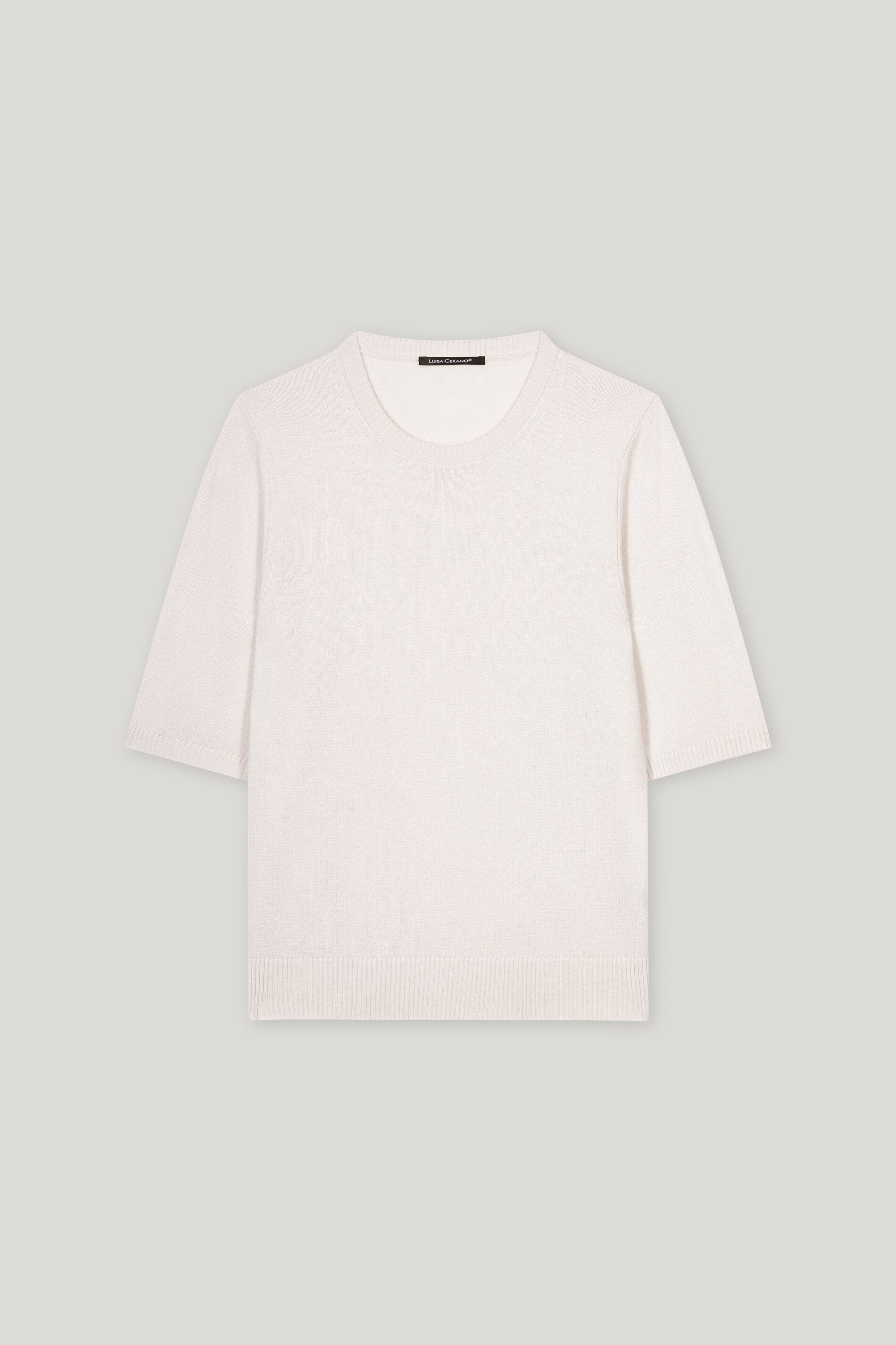 Kurzarm-Pulli aus Kaschmir-Mix