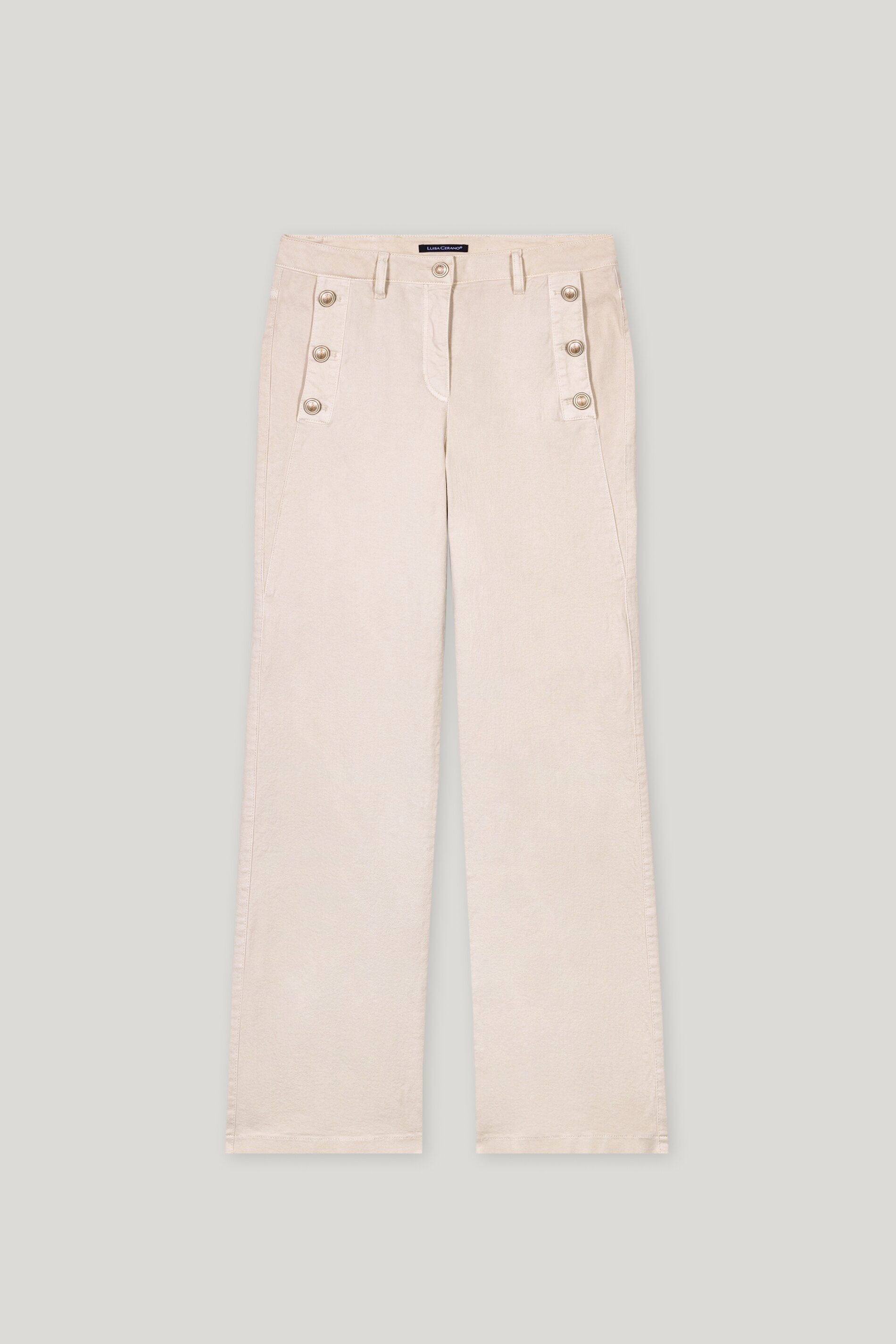 Flared-Twill-Denim