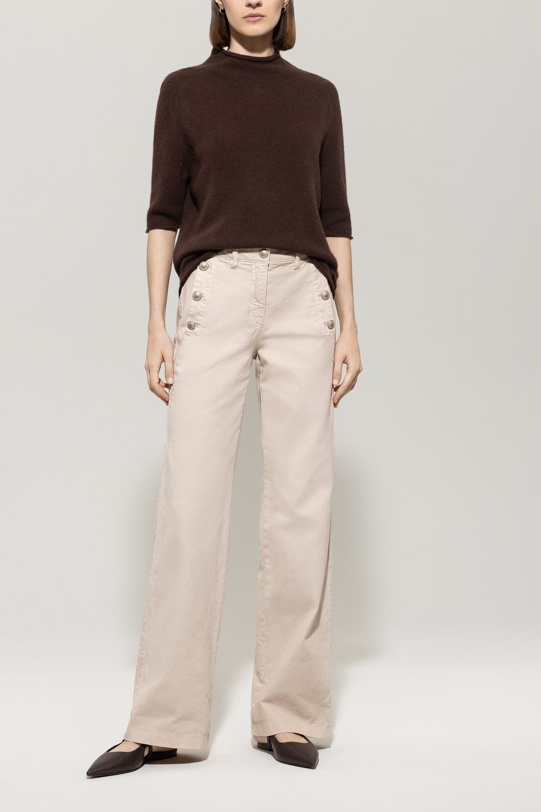Flared-Twill-Denim