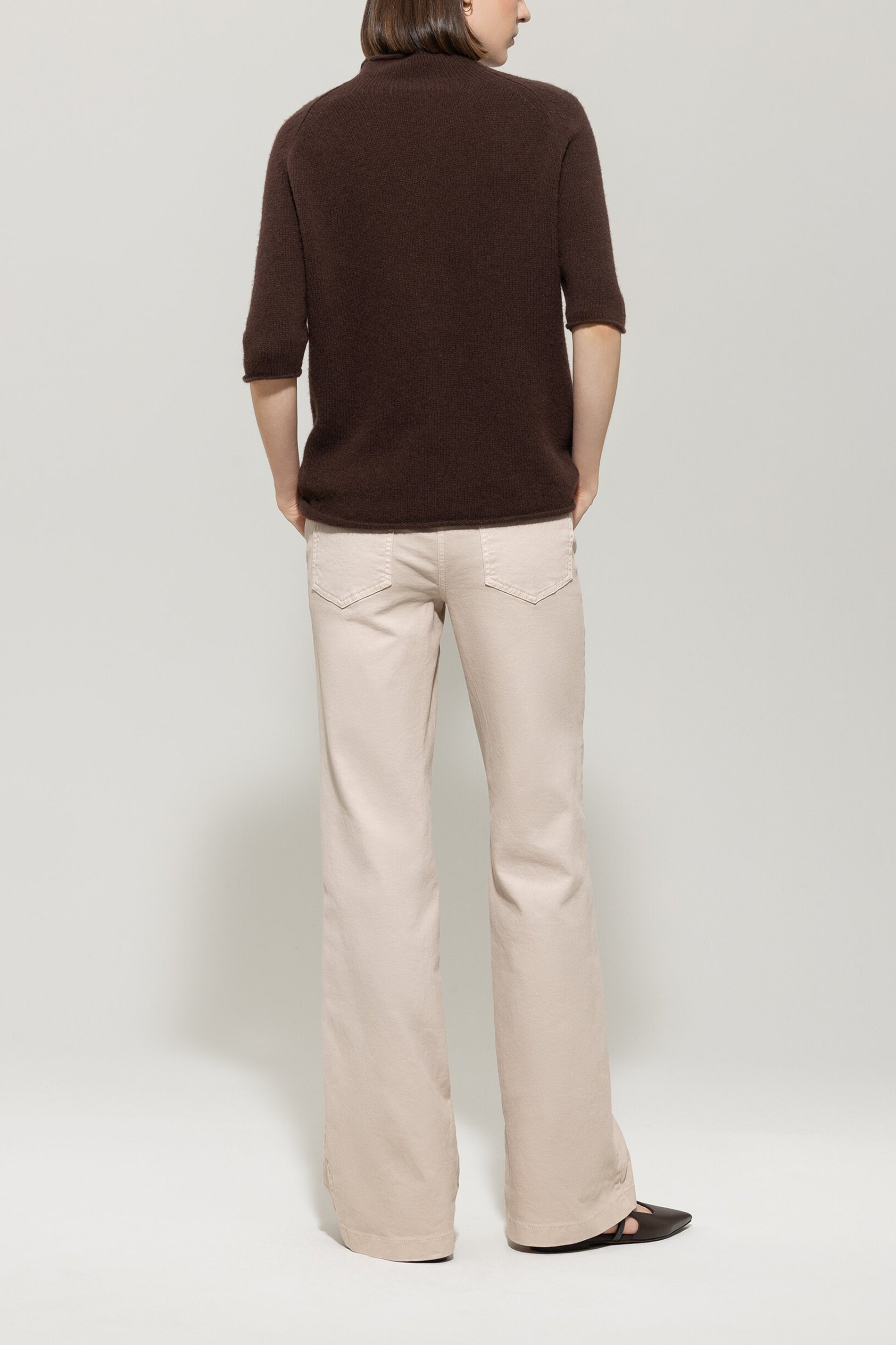 Flared-Twill-Denim