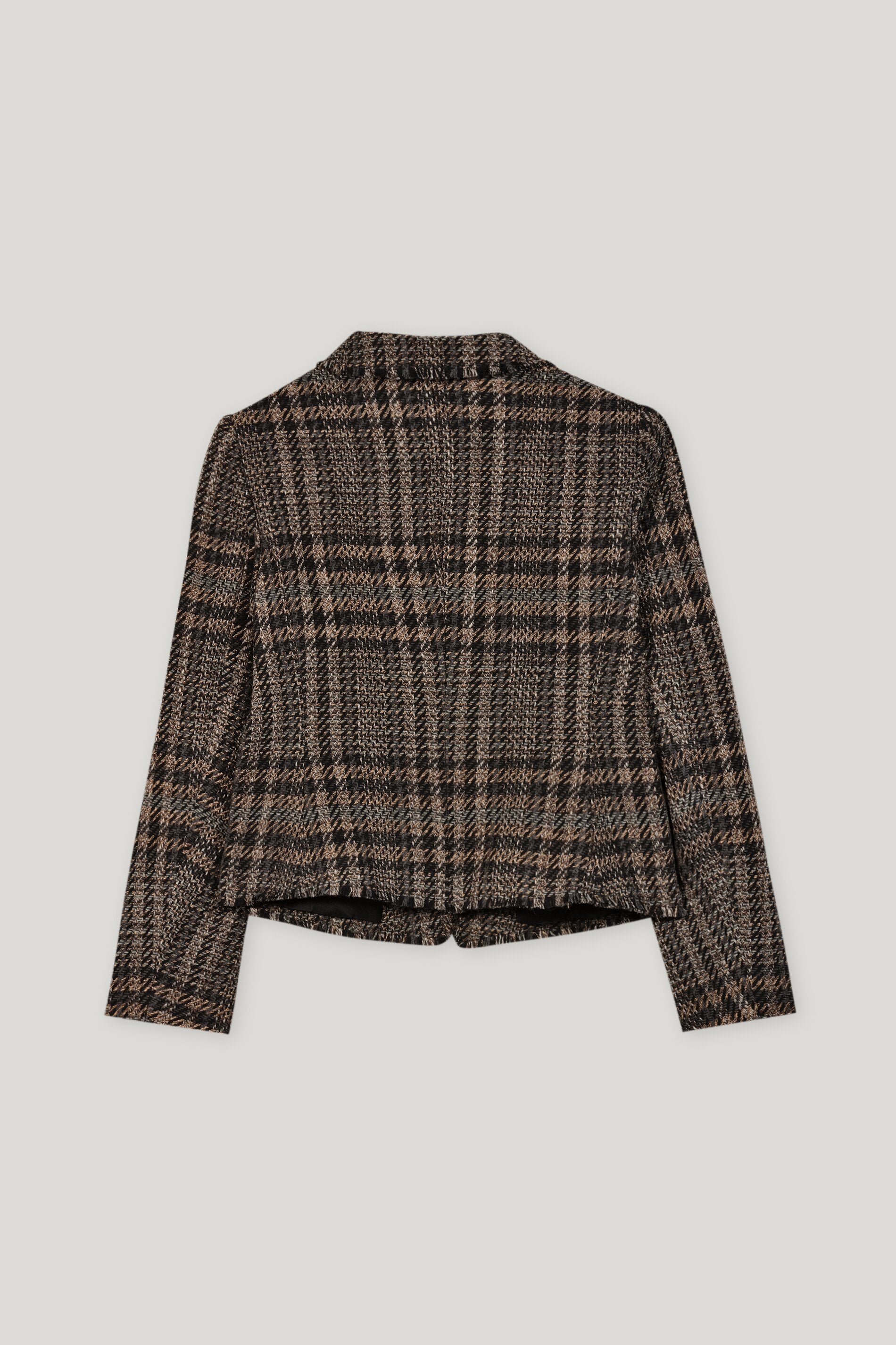Karo-Ein-Knopf-Blazer