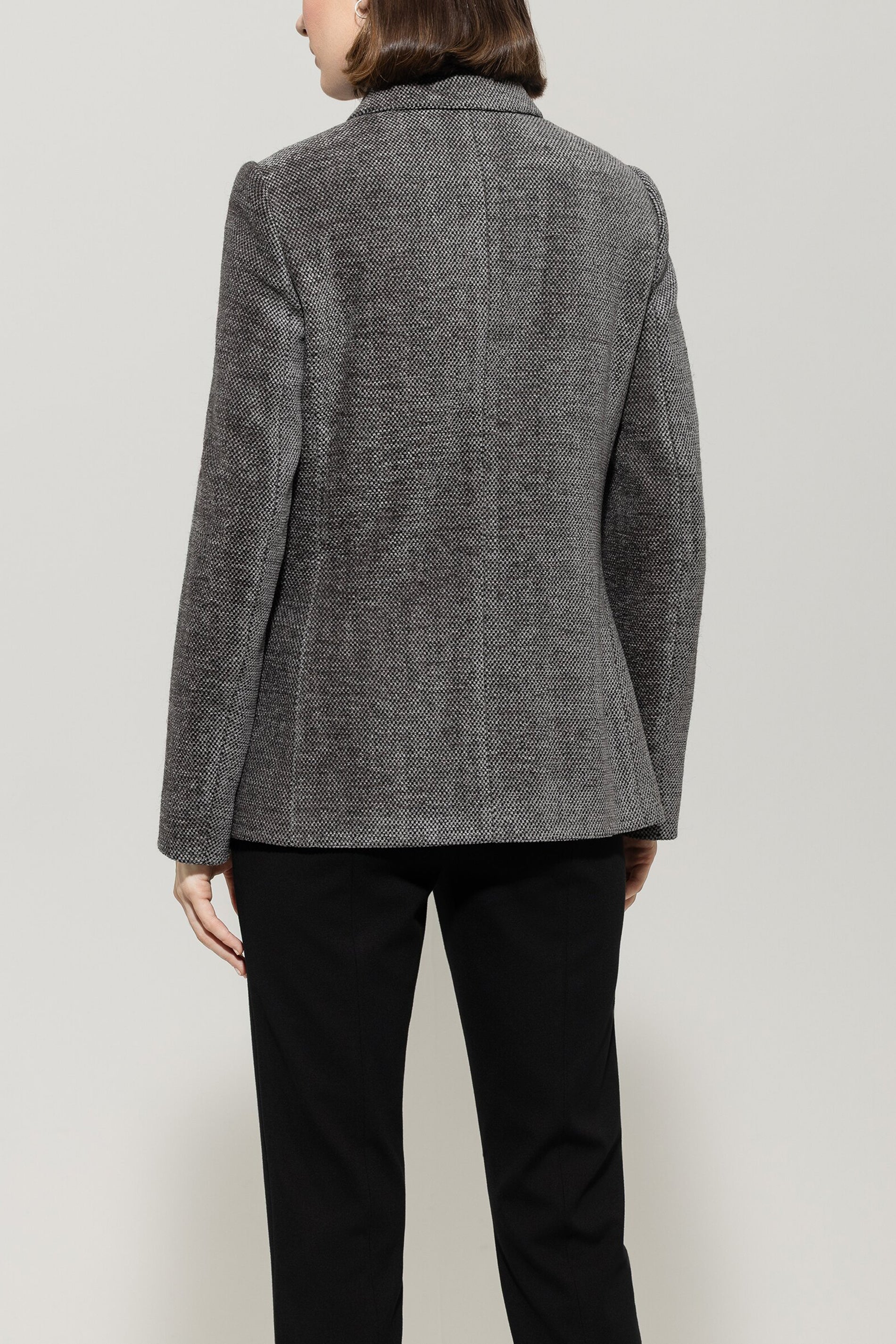 Langer Blazer in Tweed-Optik