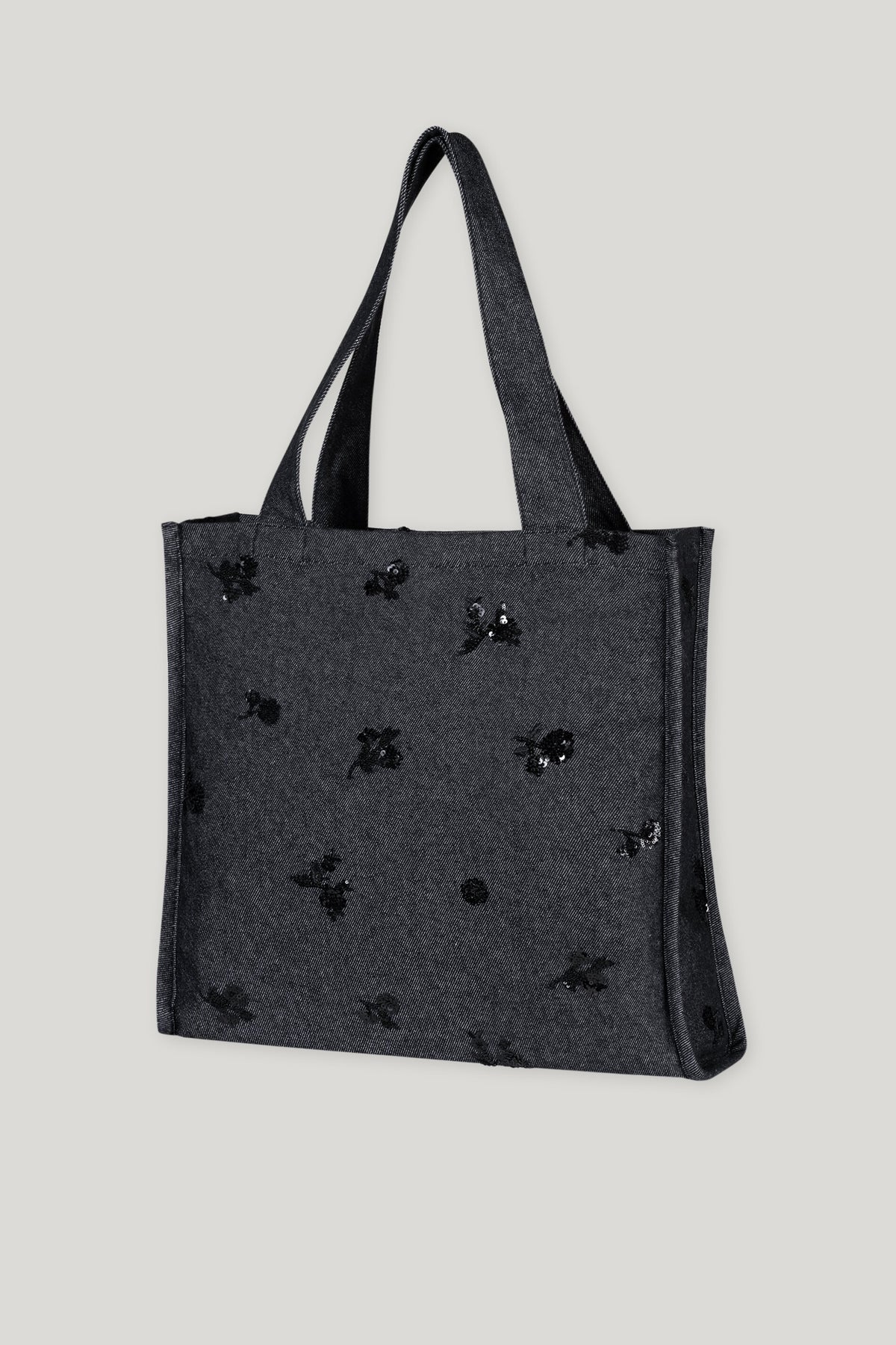 Luisa Cerano Pailletten-Denim-Tasche, Taschen