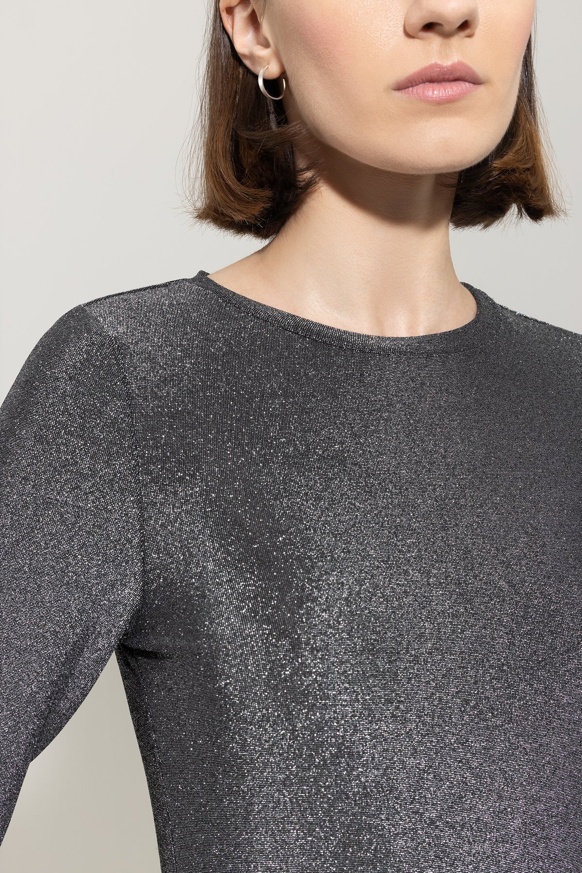 Langarm-Shirt mit Glanzeffekt