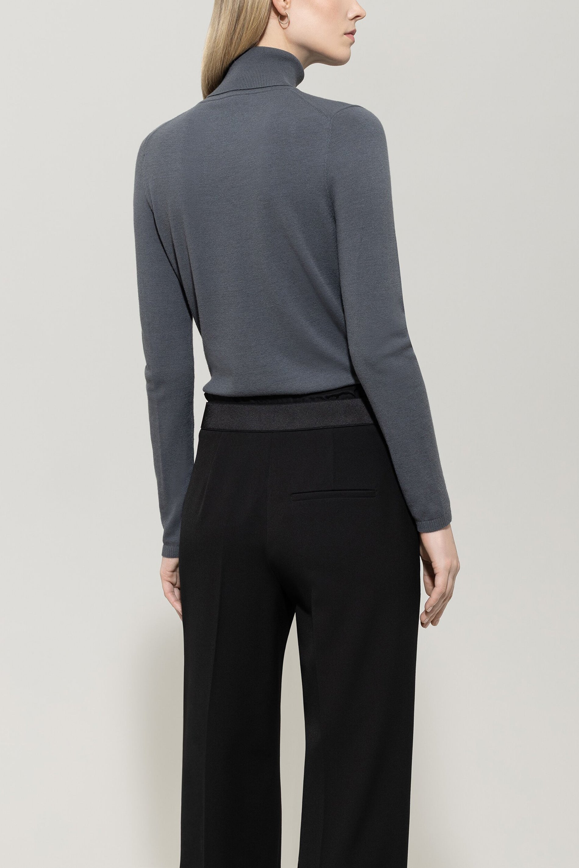 Rollkragen-Pulli aus Woll-Mix