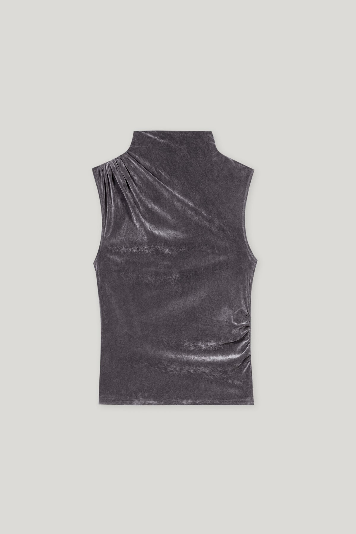 Turtleneck-Samt-Top