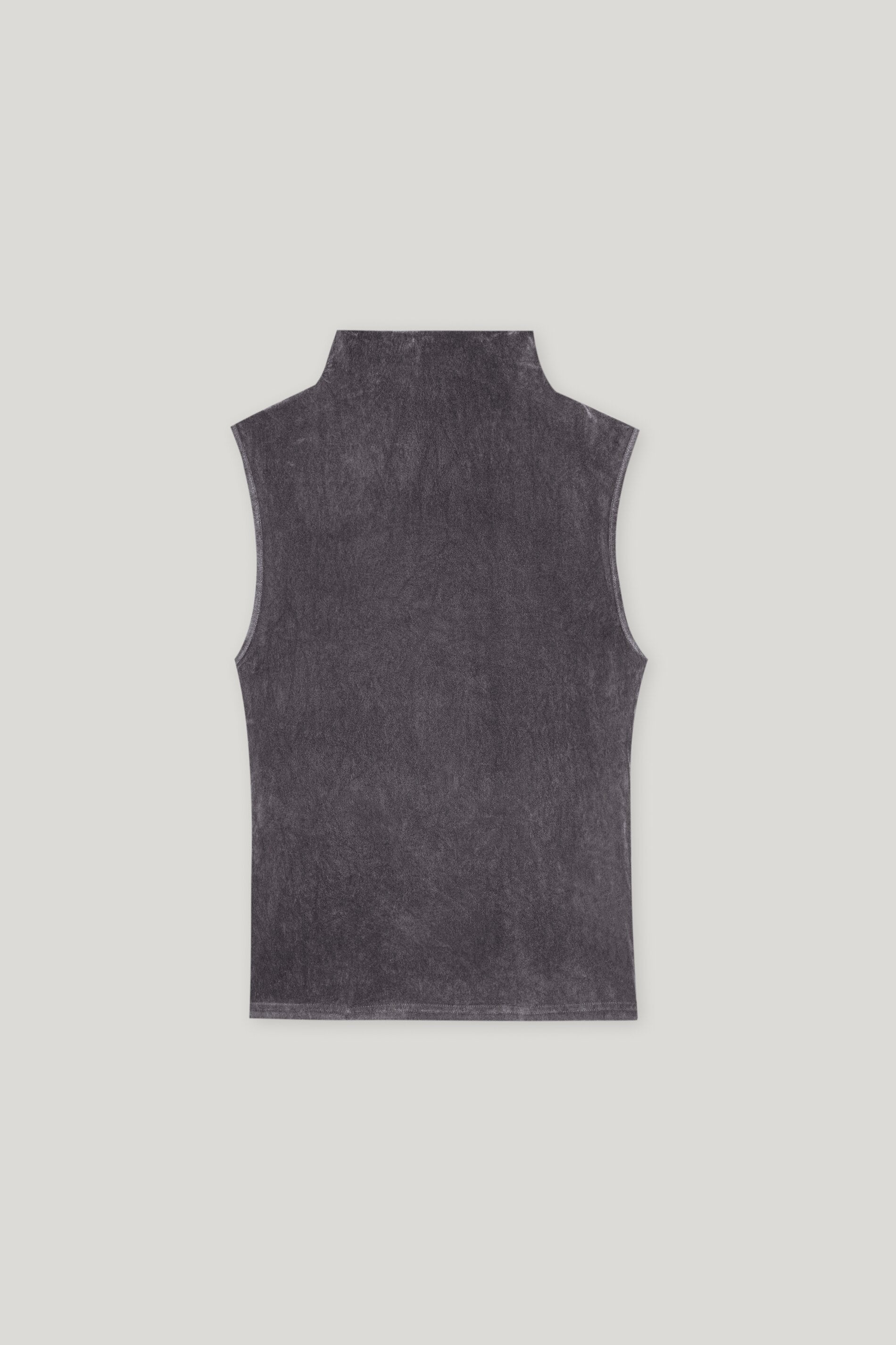 Turtleneck-Samt-Top