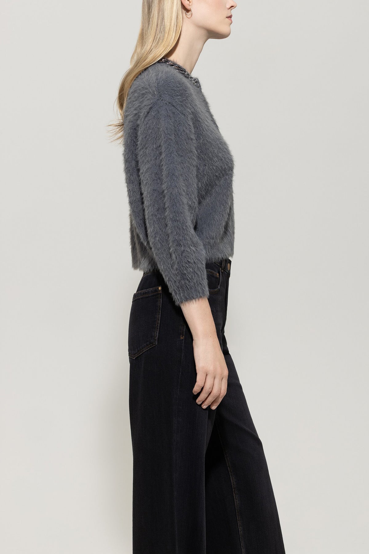 Cardigan mit Chunky-Chain