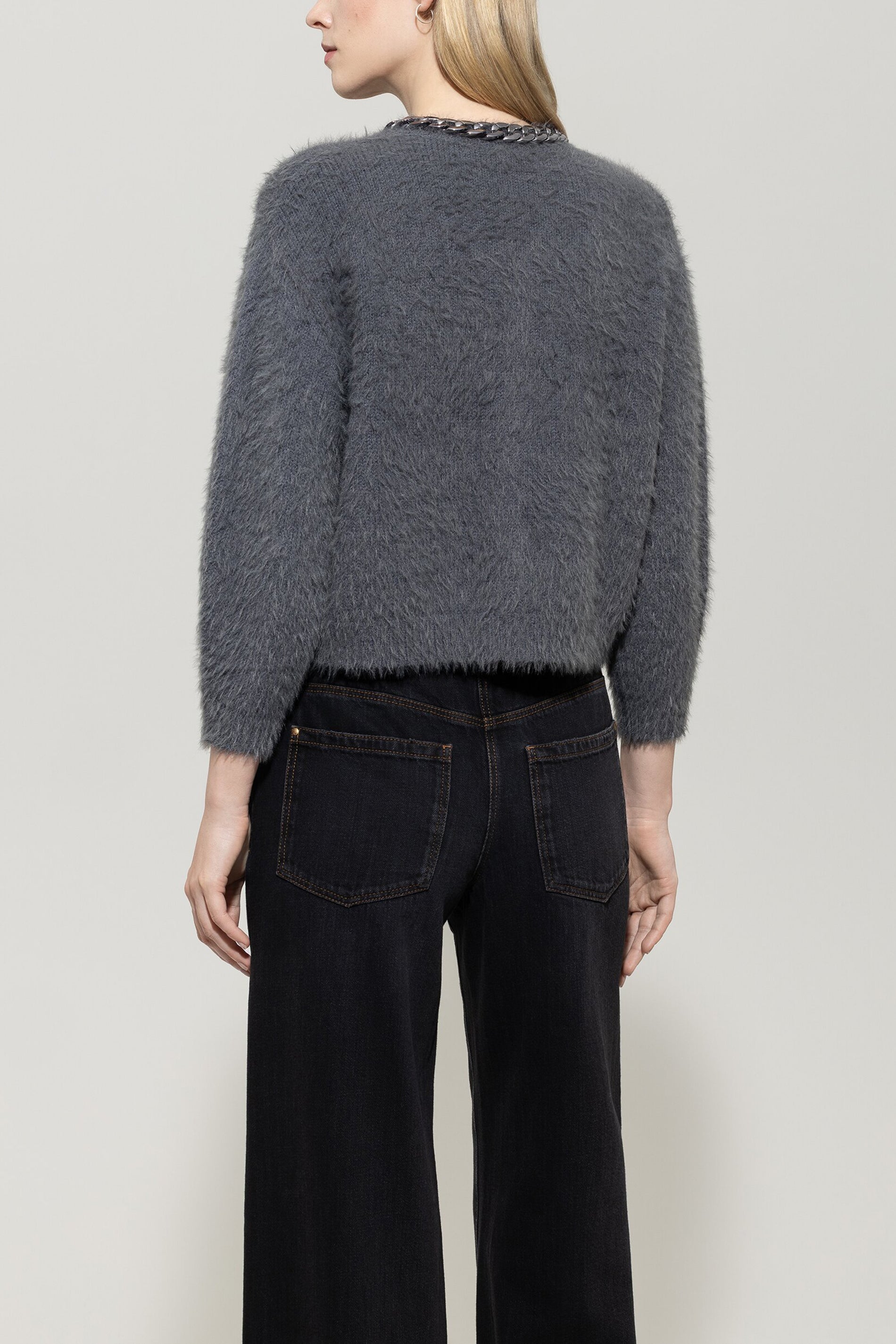 Cardigan mit Chunky-Chain