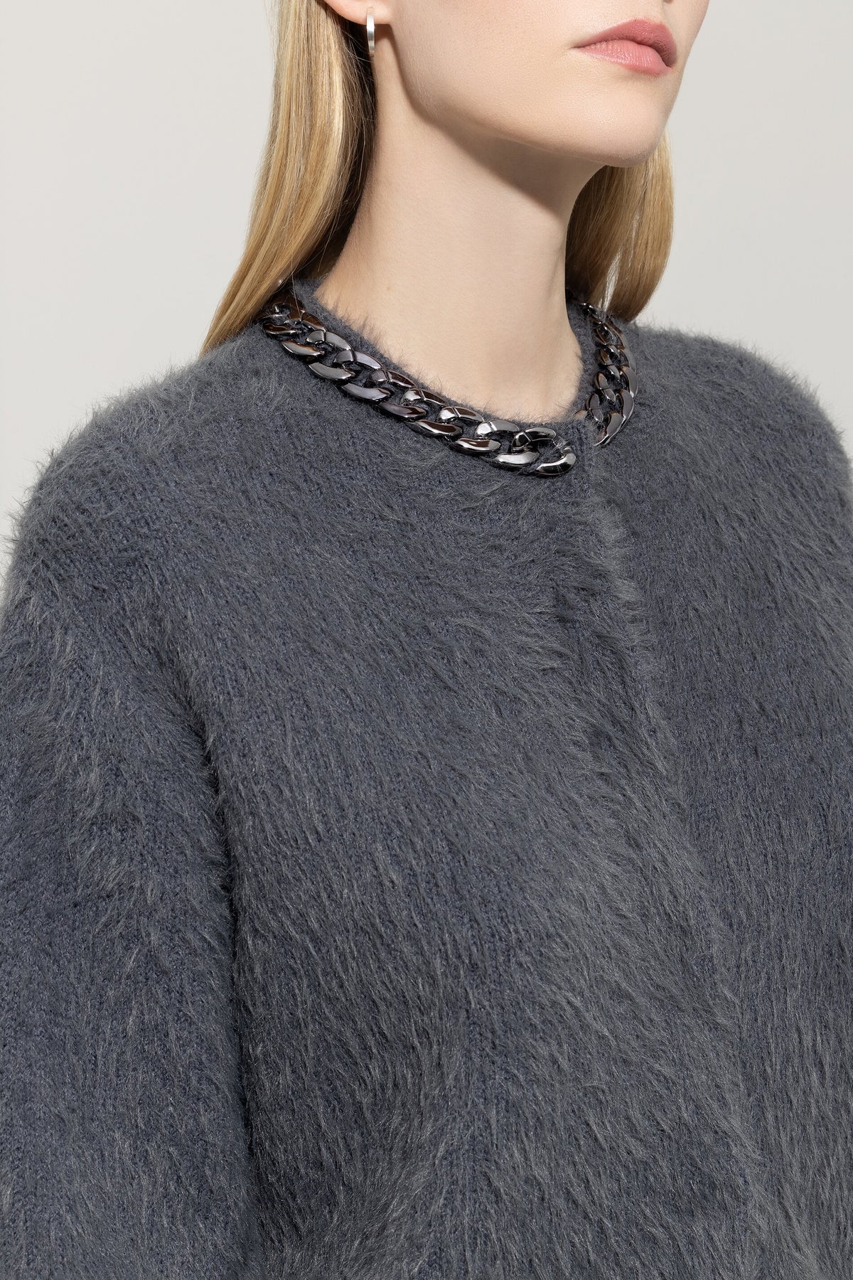 Cardigan mit Chunky-Chain