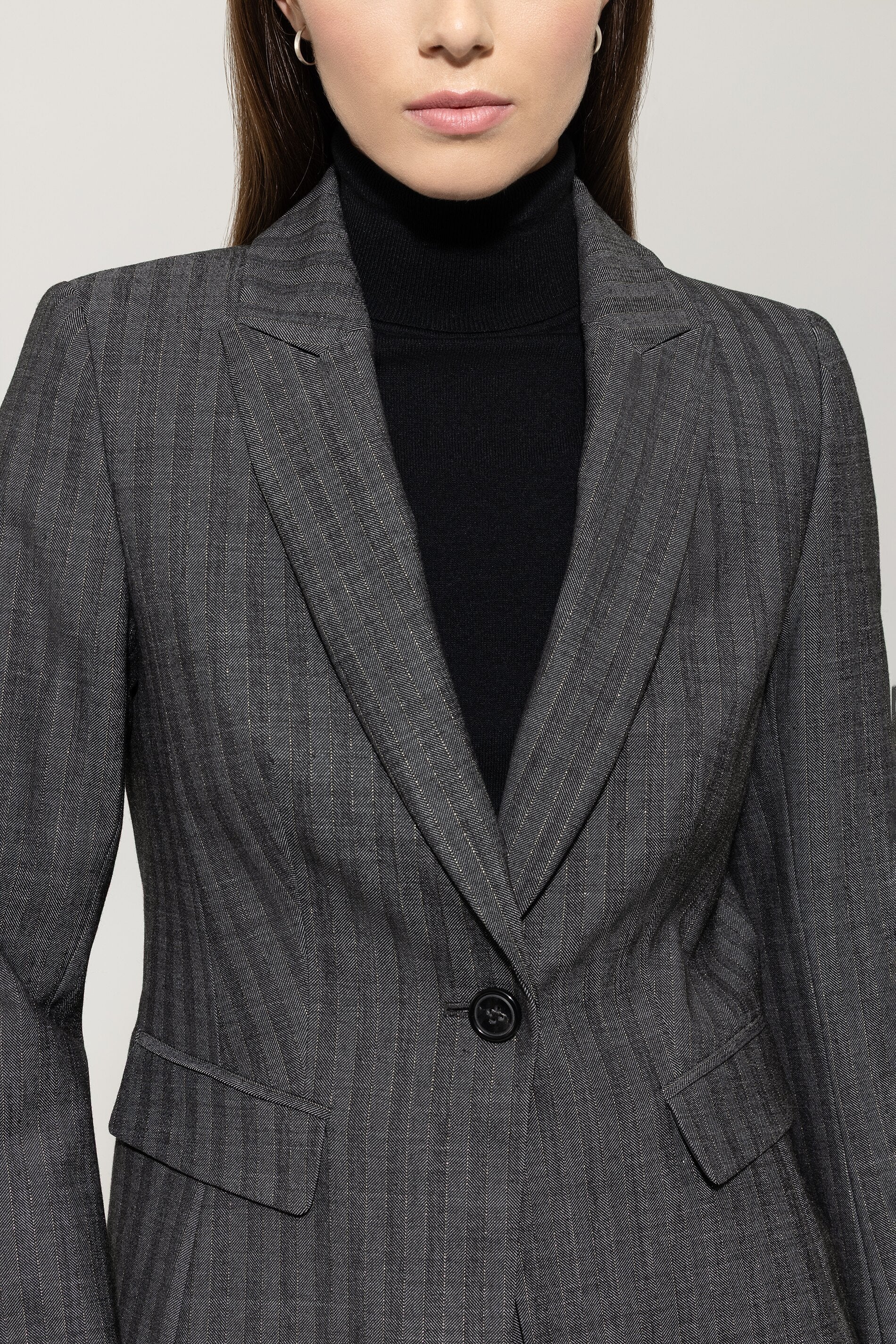 Blazer mit Nadelstreifen