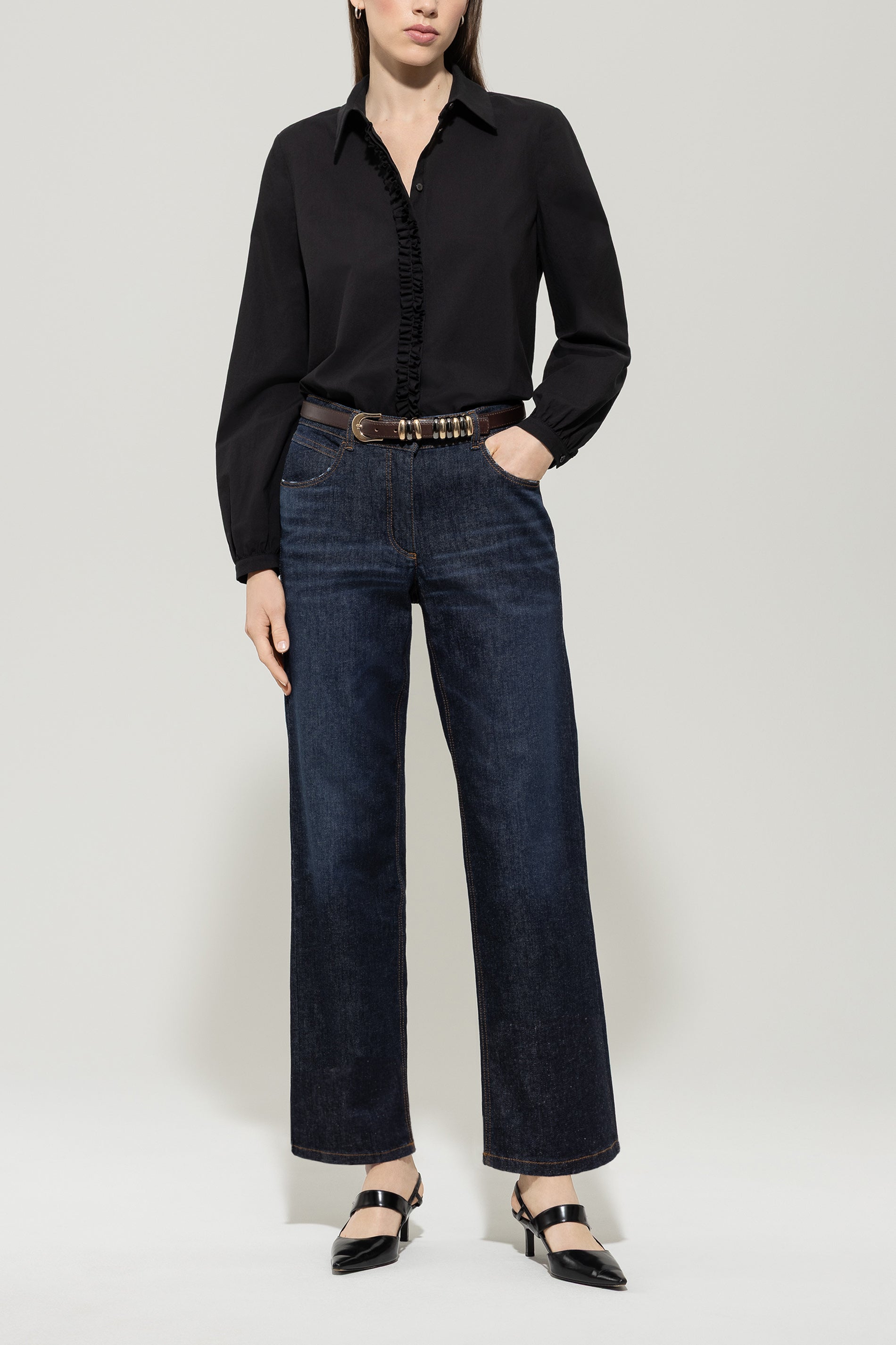 Bluse aus Baumwoll-Voile