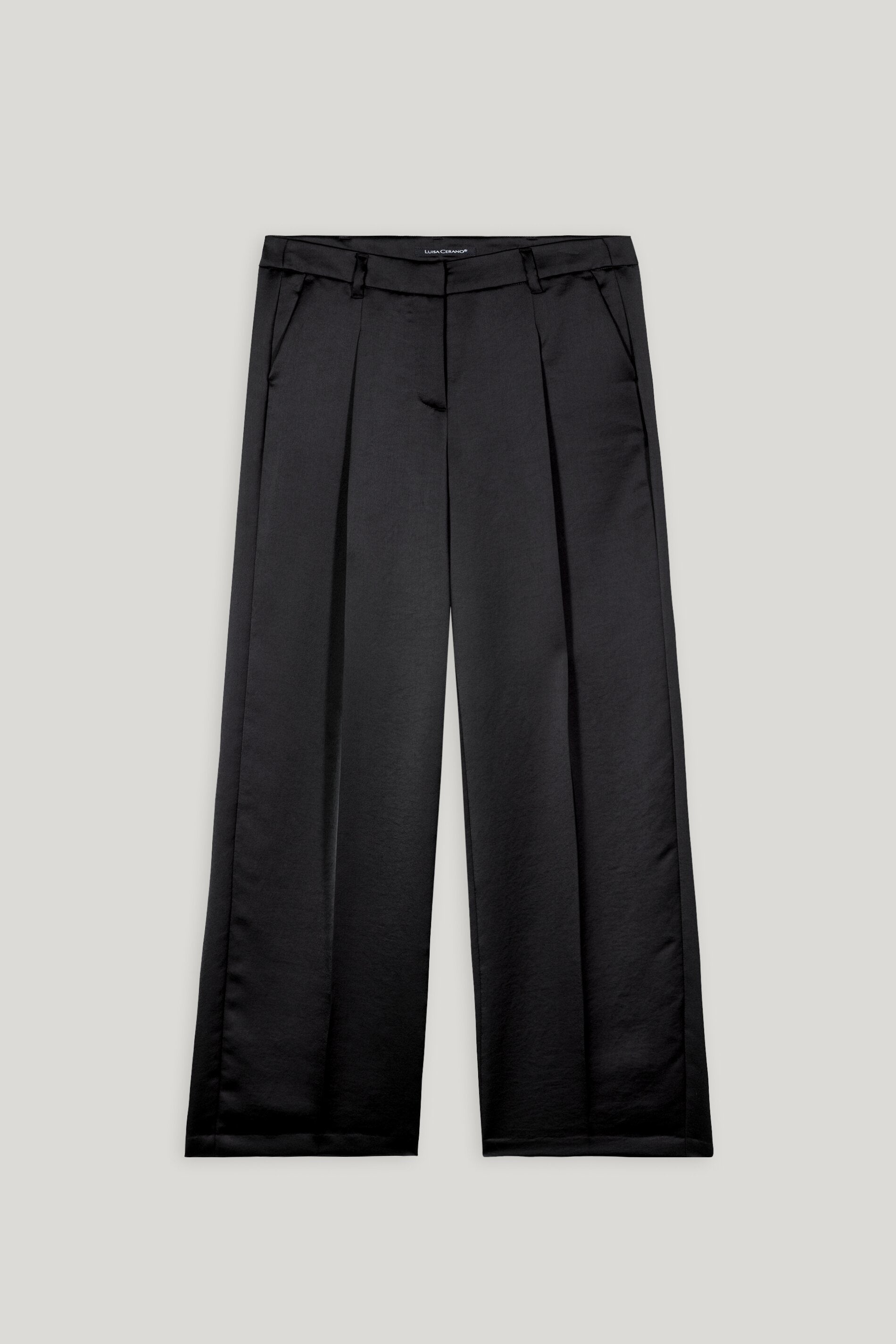 Wideleg-Pants mit Bundfalte