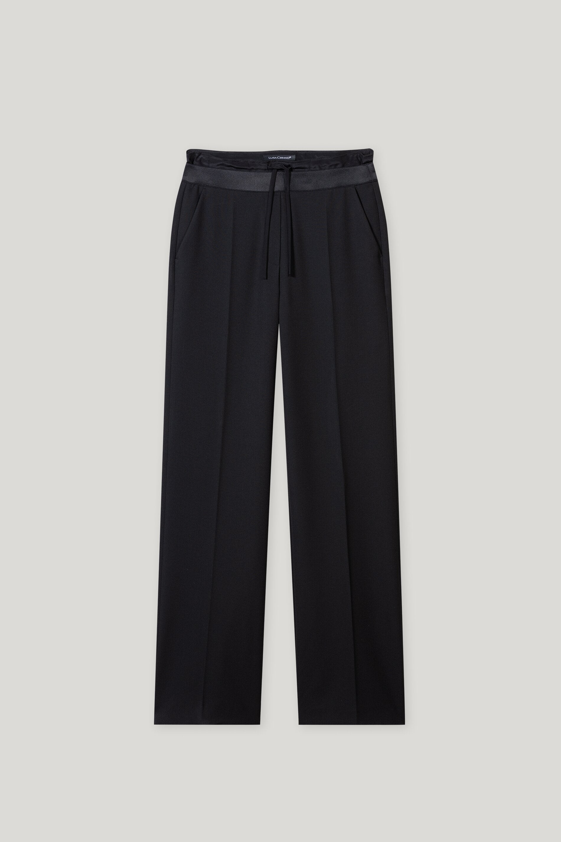 Wideleg-Pants mit Kordelzug