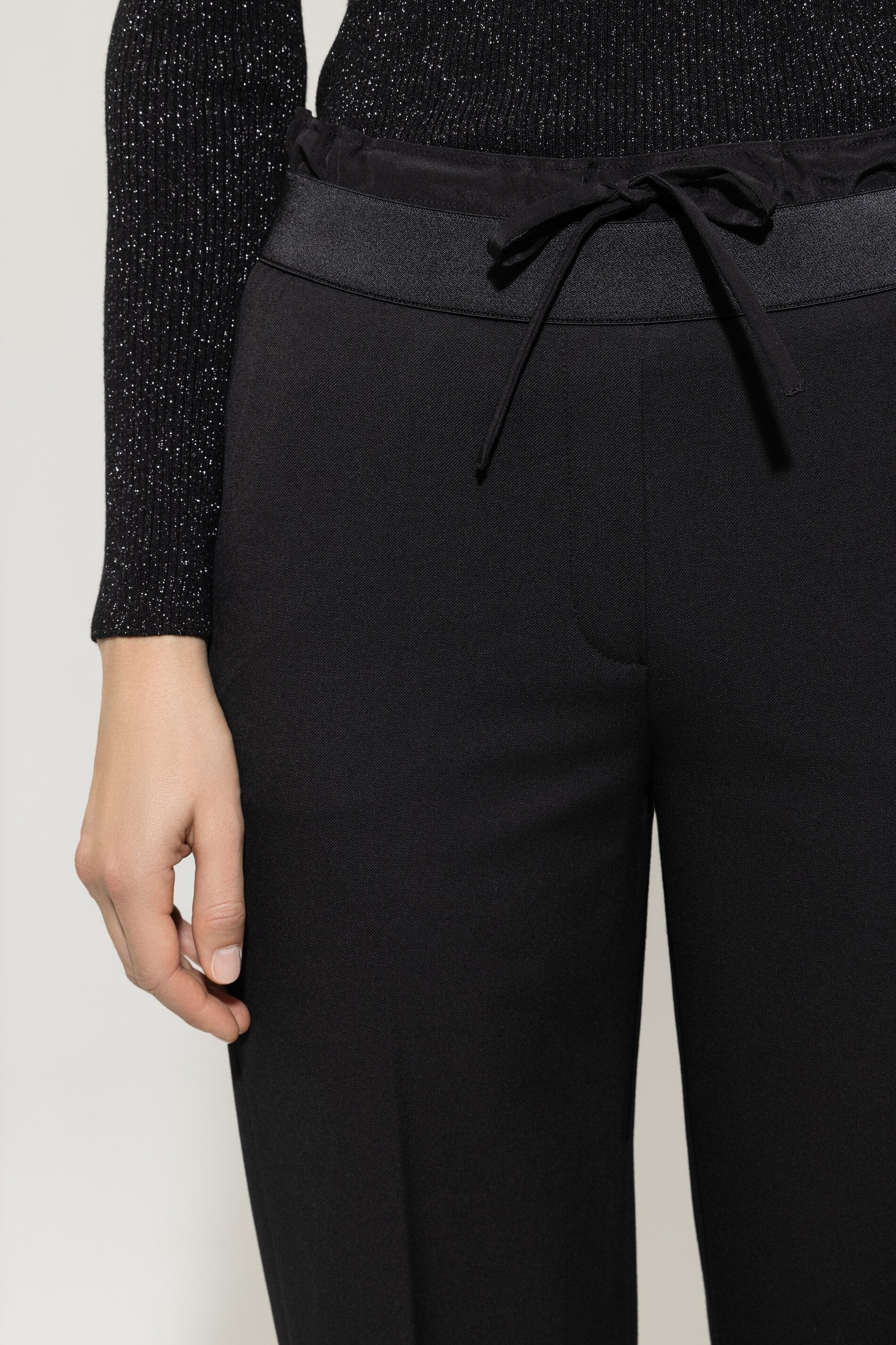 Wideleg-Pants mit Kordelzug