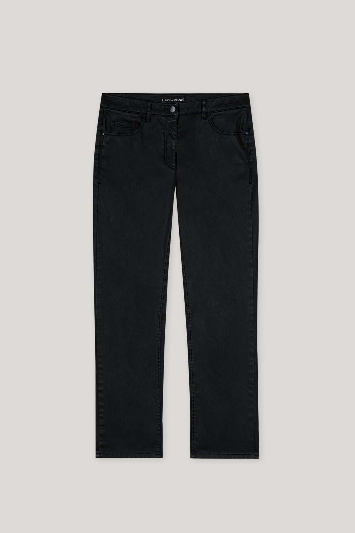 Tapered-Pants in Leder-Optik