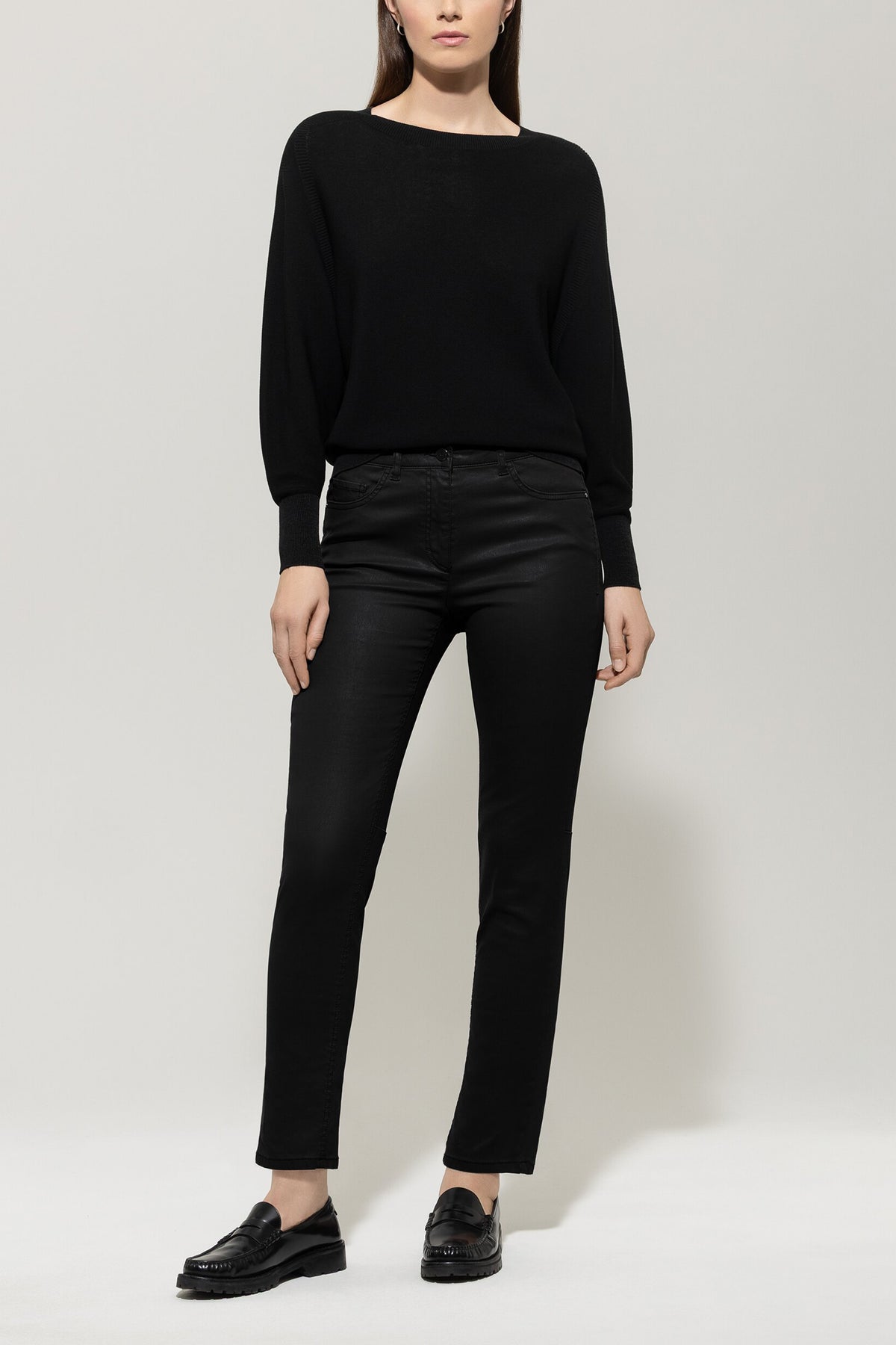Tapered-Pants in Leder-Optik