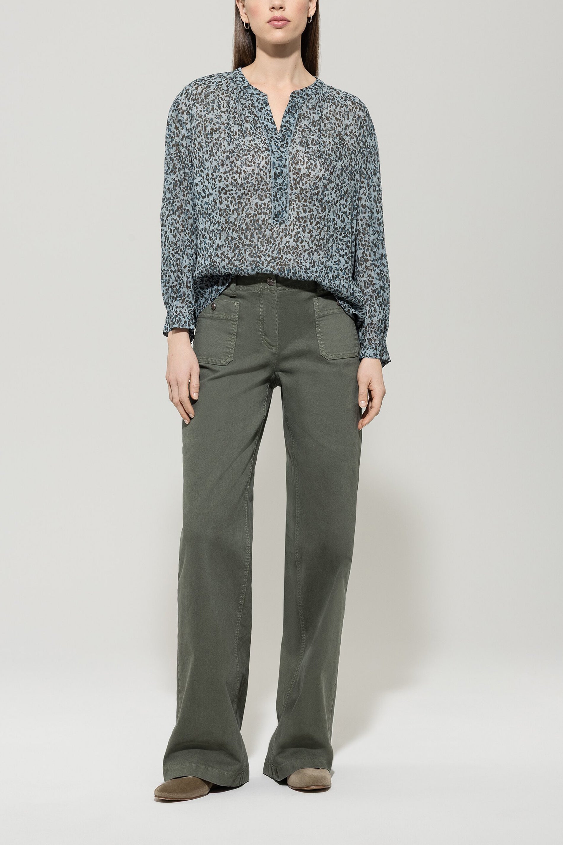 Bluse mit Animal-Print