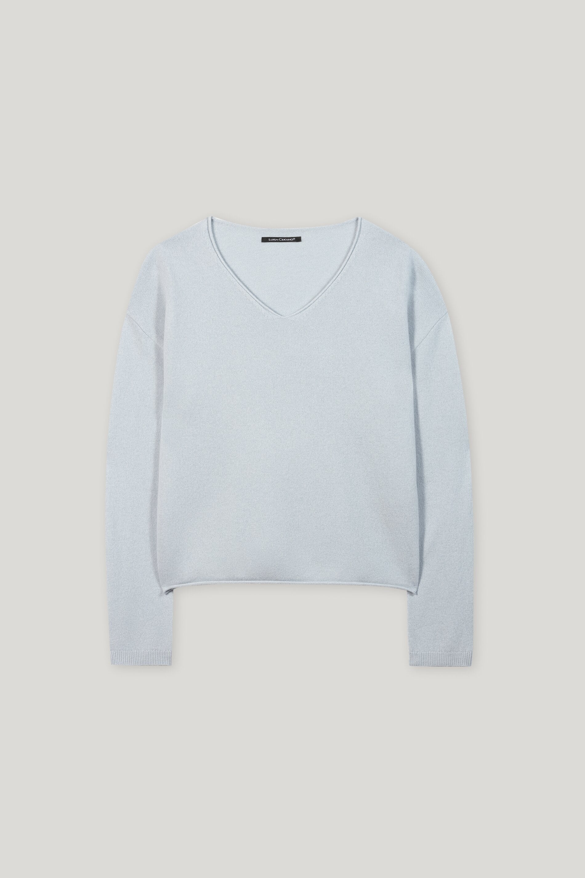 V-Pullover aus Kaschmir-Mix