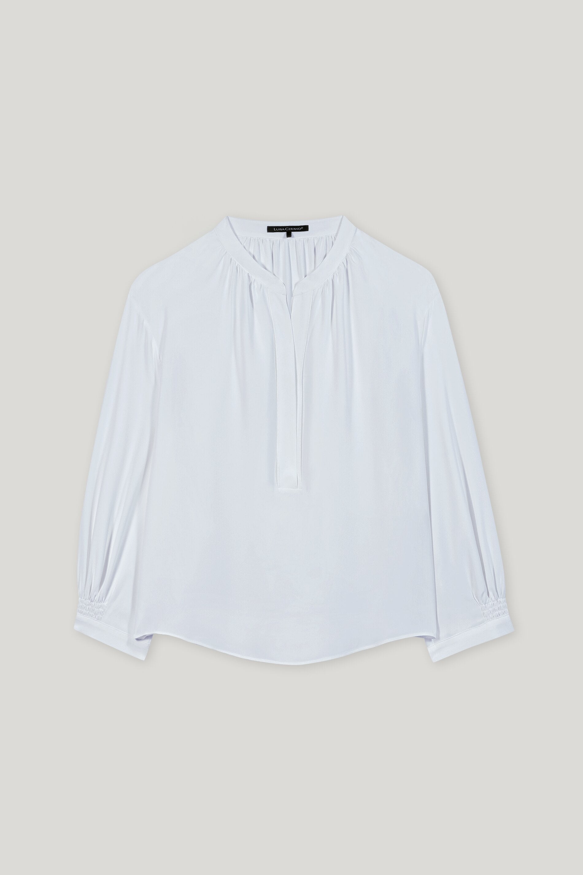 Tunika-Bluse aus Seiden-Mix