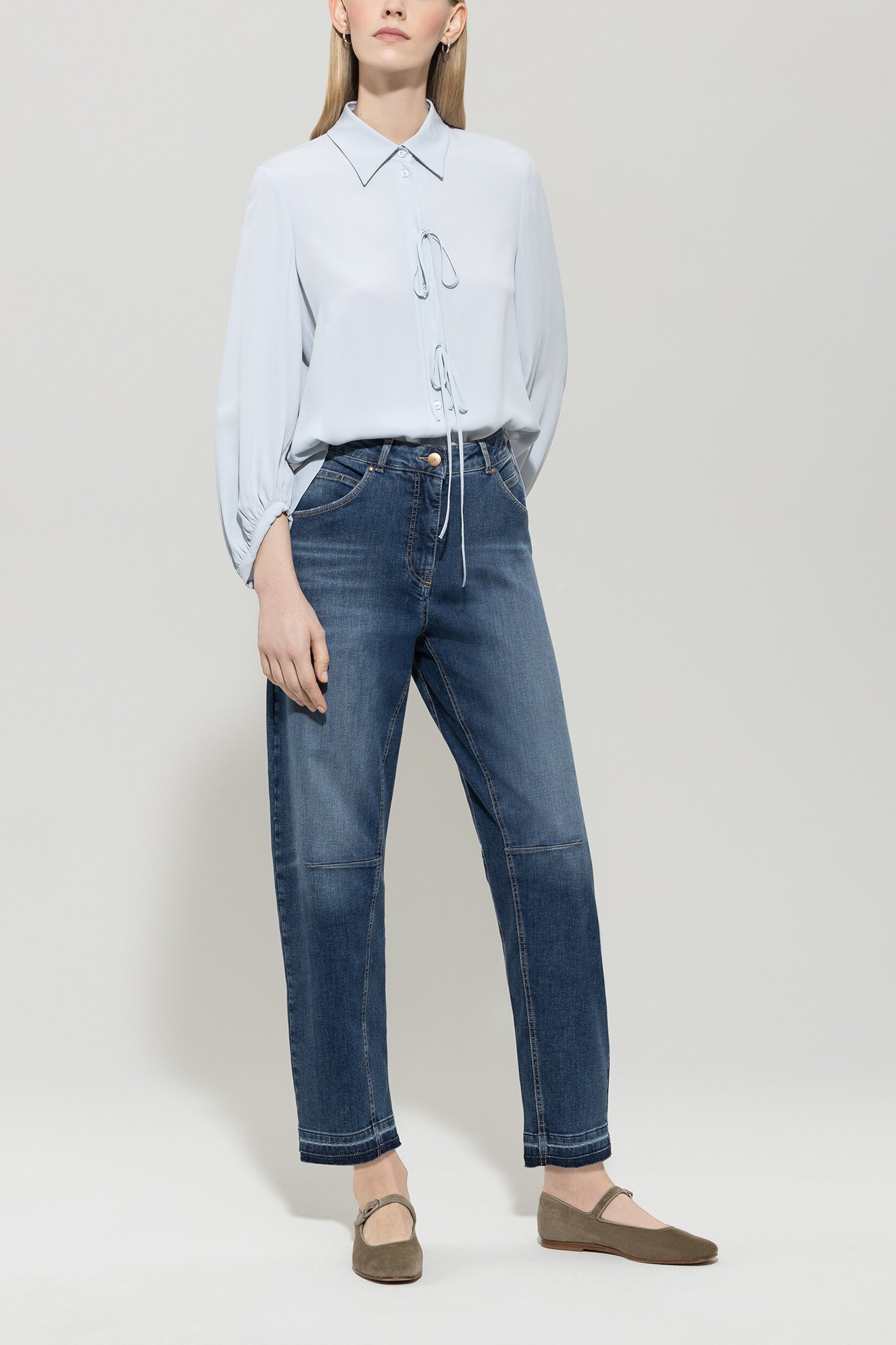 Bluse aus Seiden-Mix