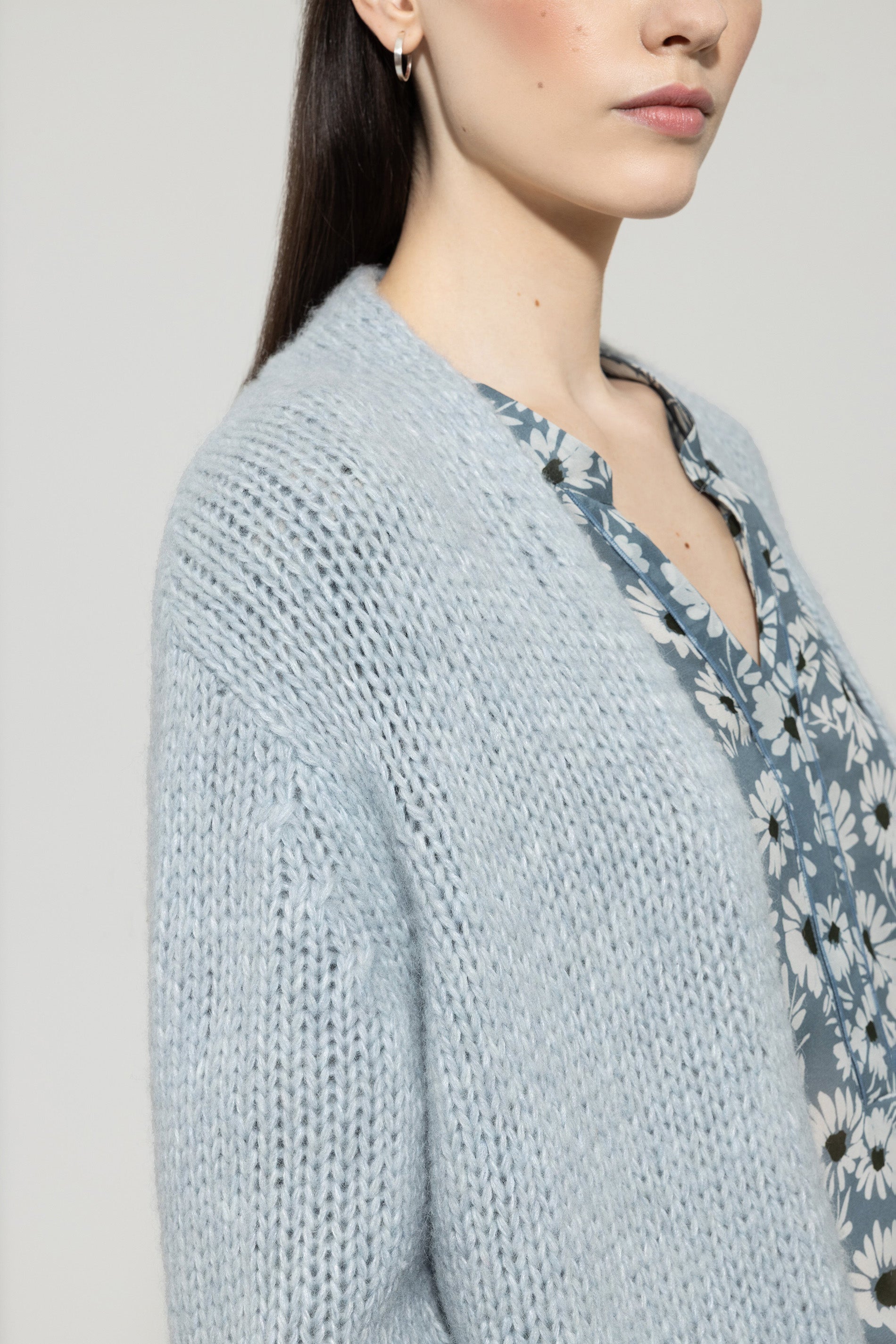 Long-Cardigan mit Open-Front