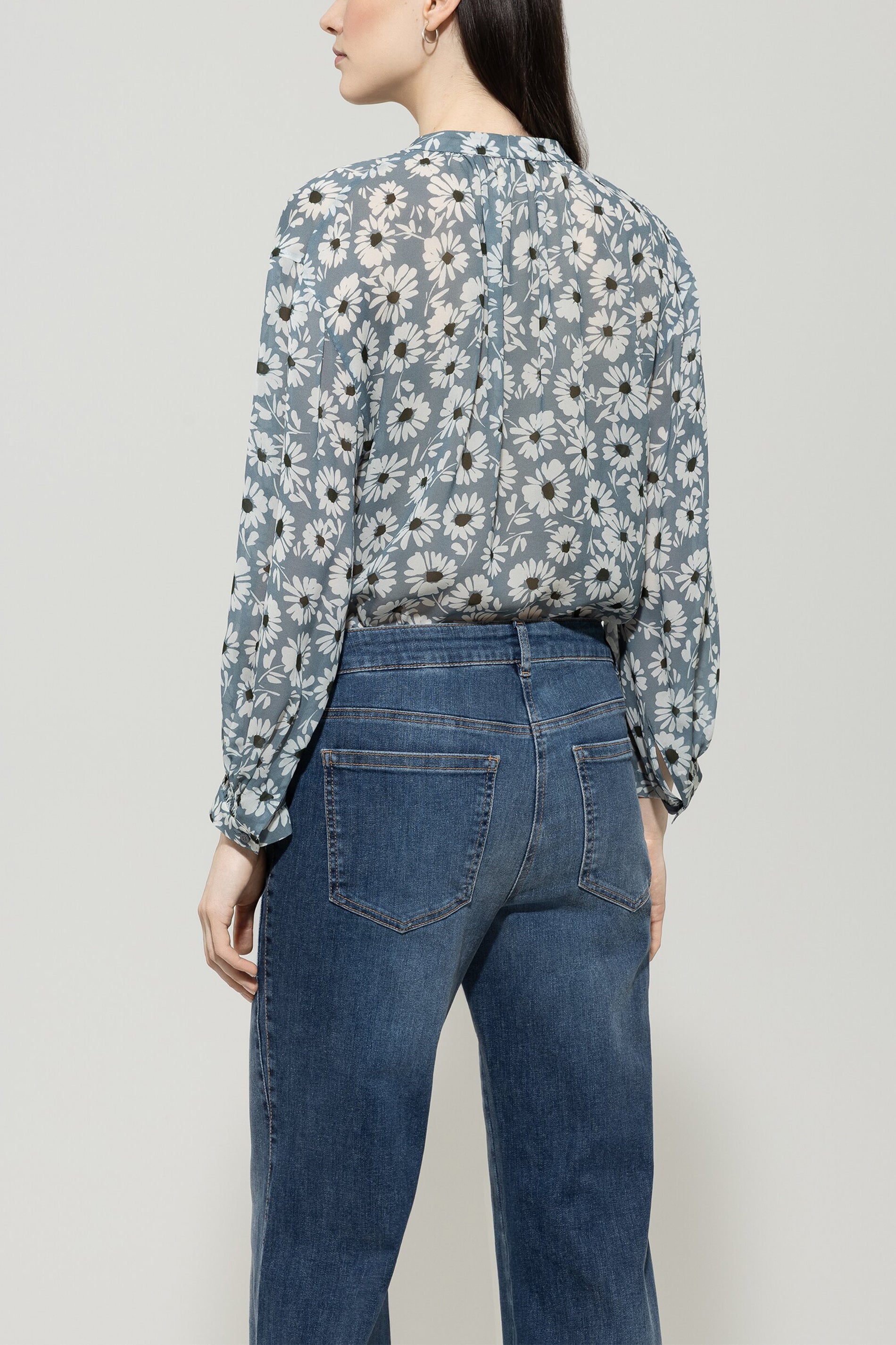 Bluse mit Smart-Flower-Print
