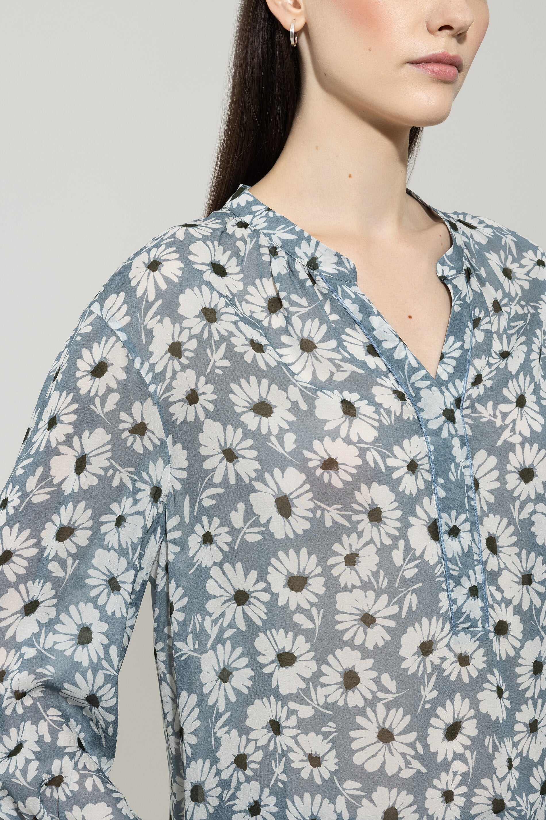 Bluse mit Smart-Flower-Print