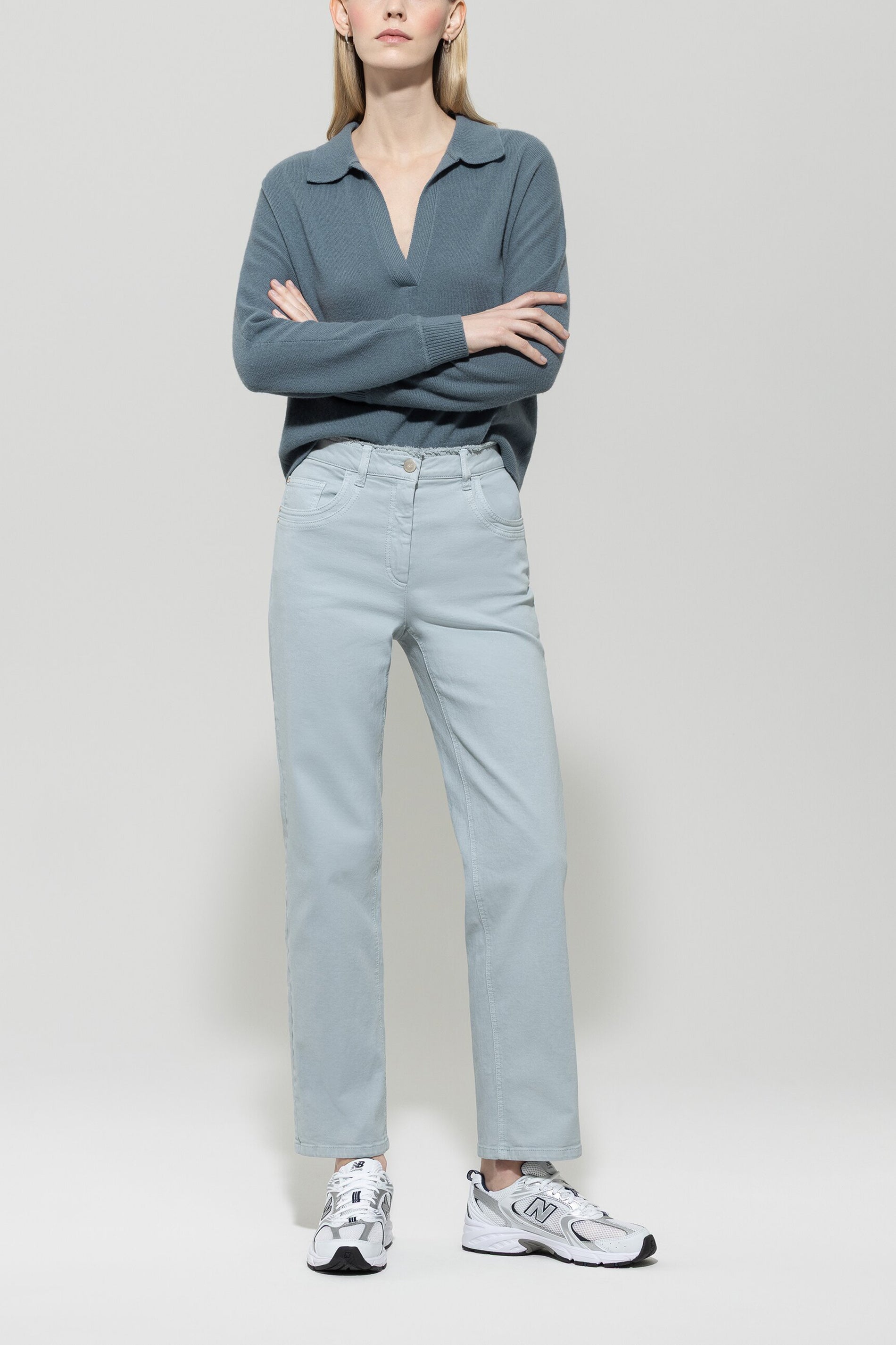 Polo-Shirt aus Kaschmir-Mix