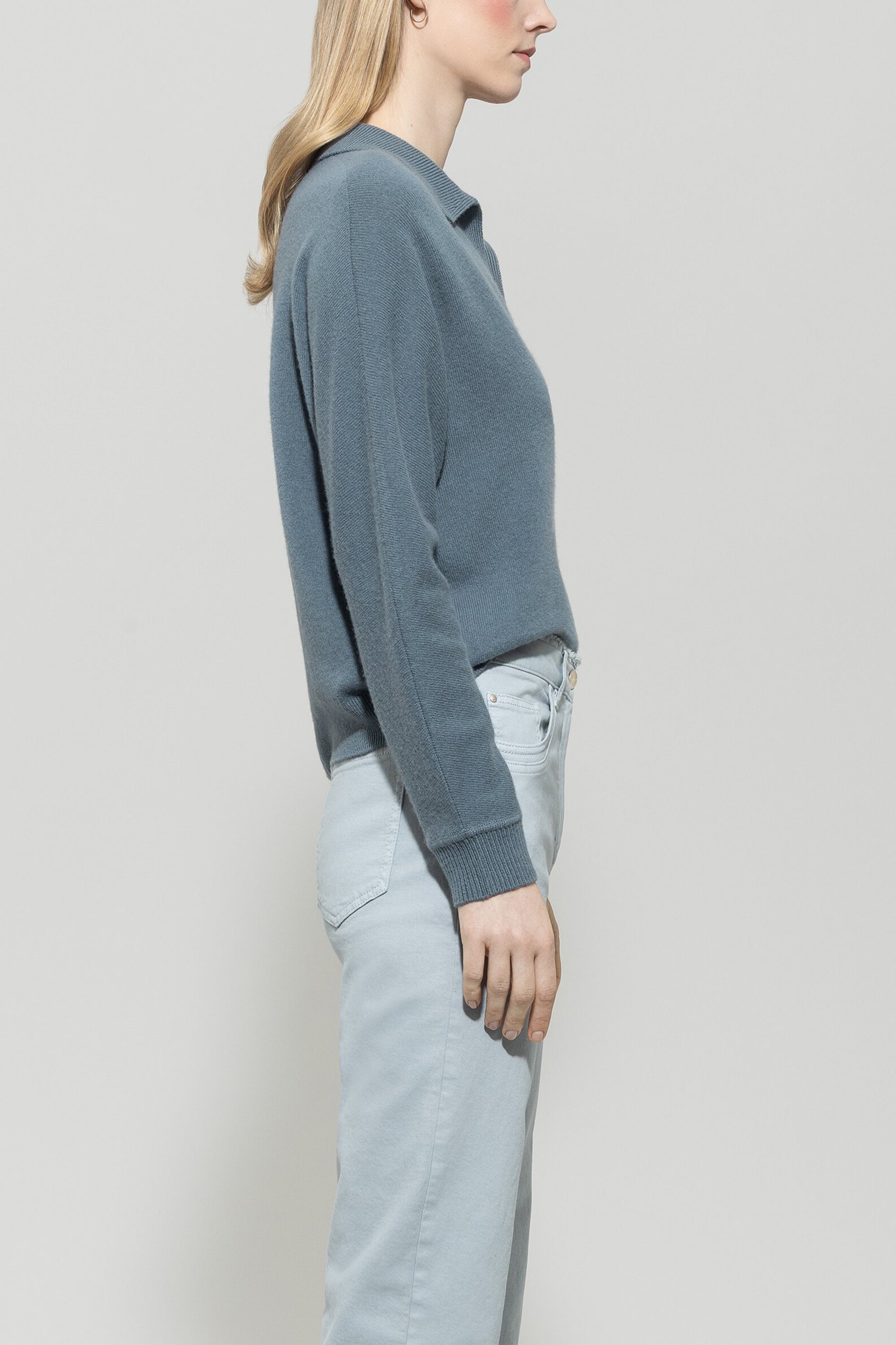 Polo-Shirt aus Kaschmir-Mix