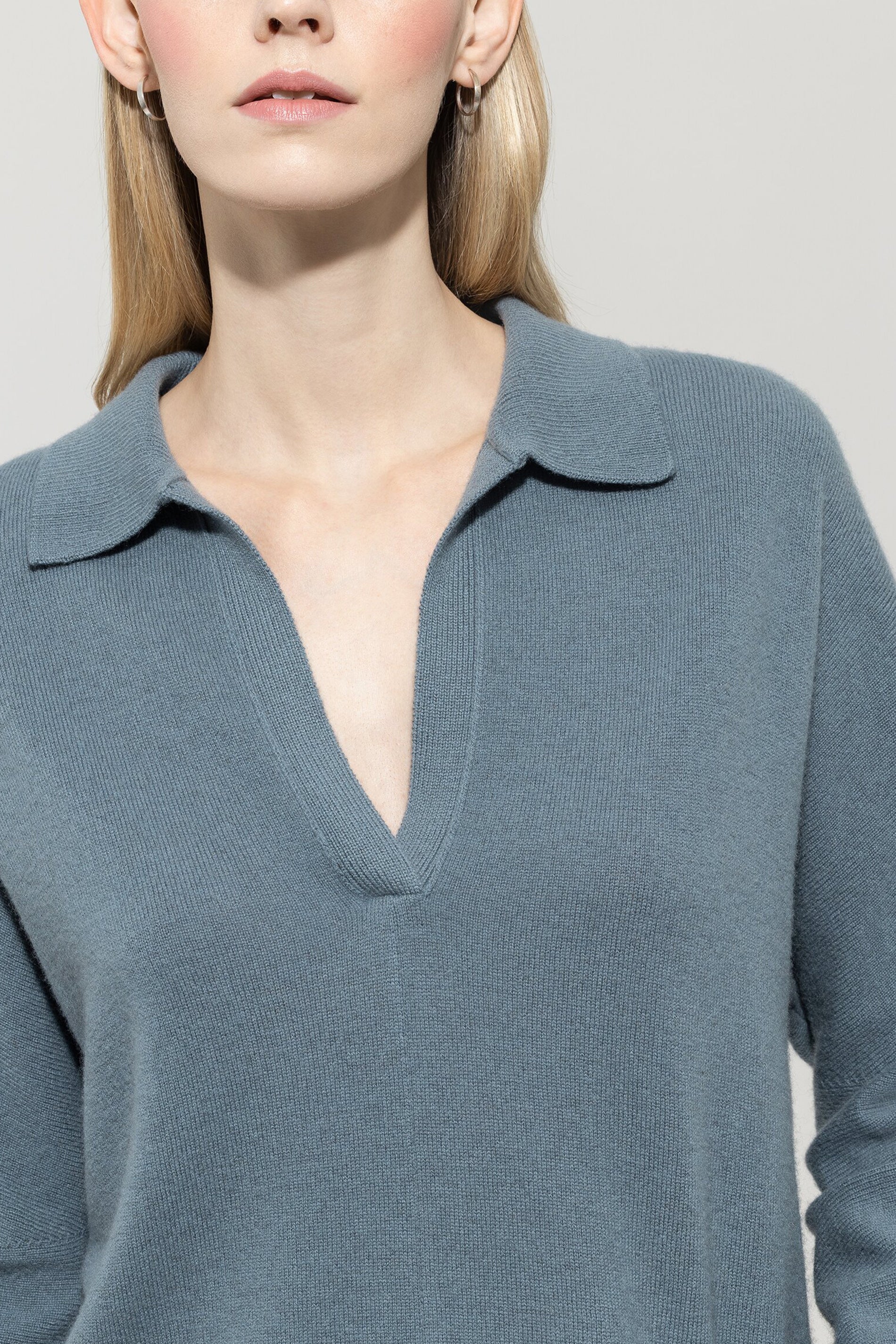 Polo-Shirt aus Kaschmir-Mix