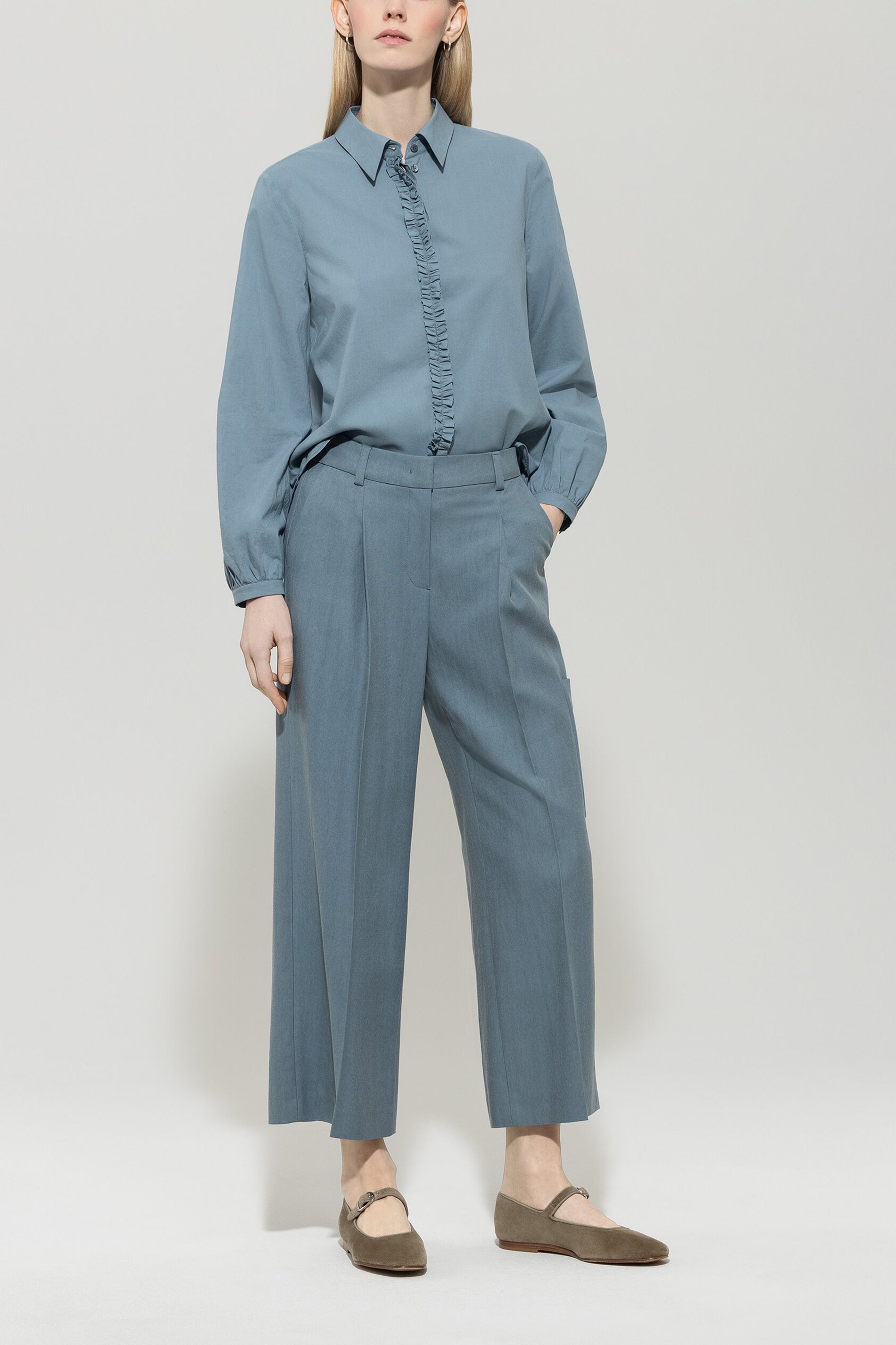 Bluse aus Baumwoll-Voile