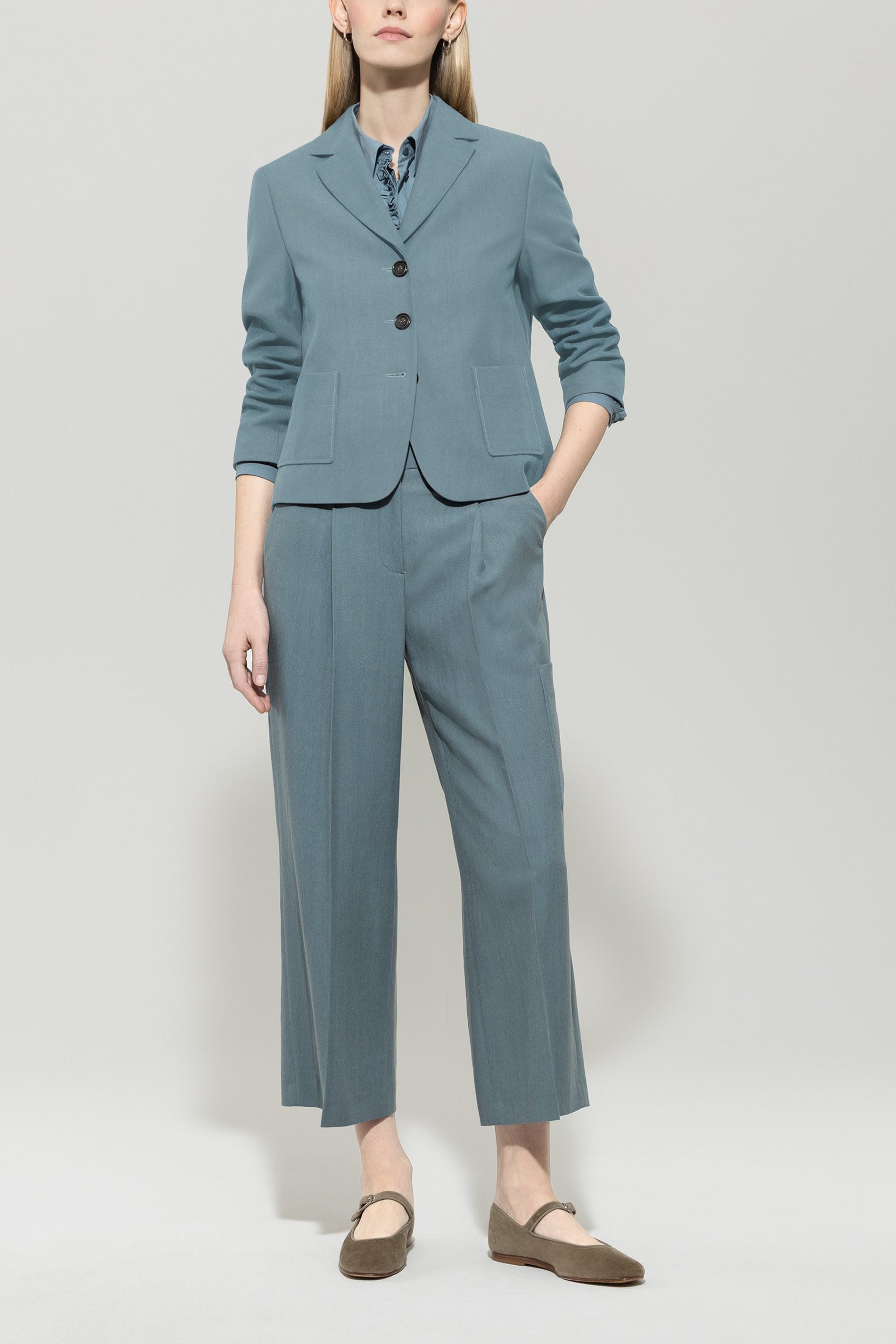 Blazer mit Panama-Bindung