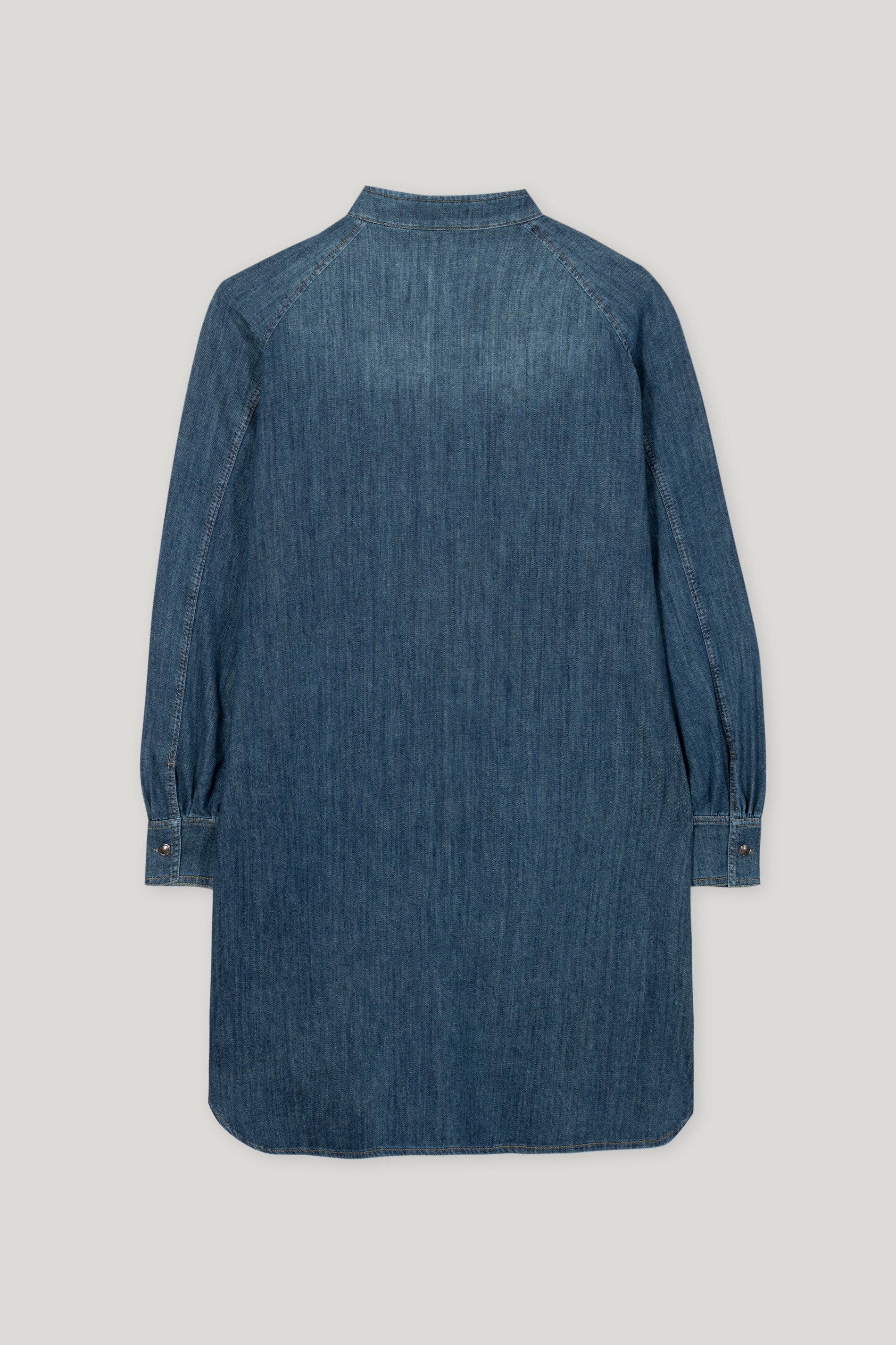 Denim-Kleid mit Rüschendetail