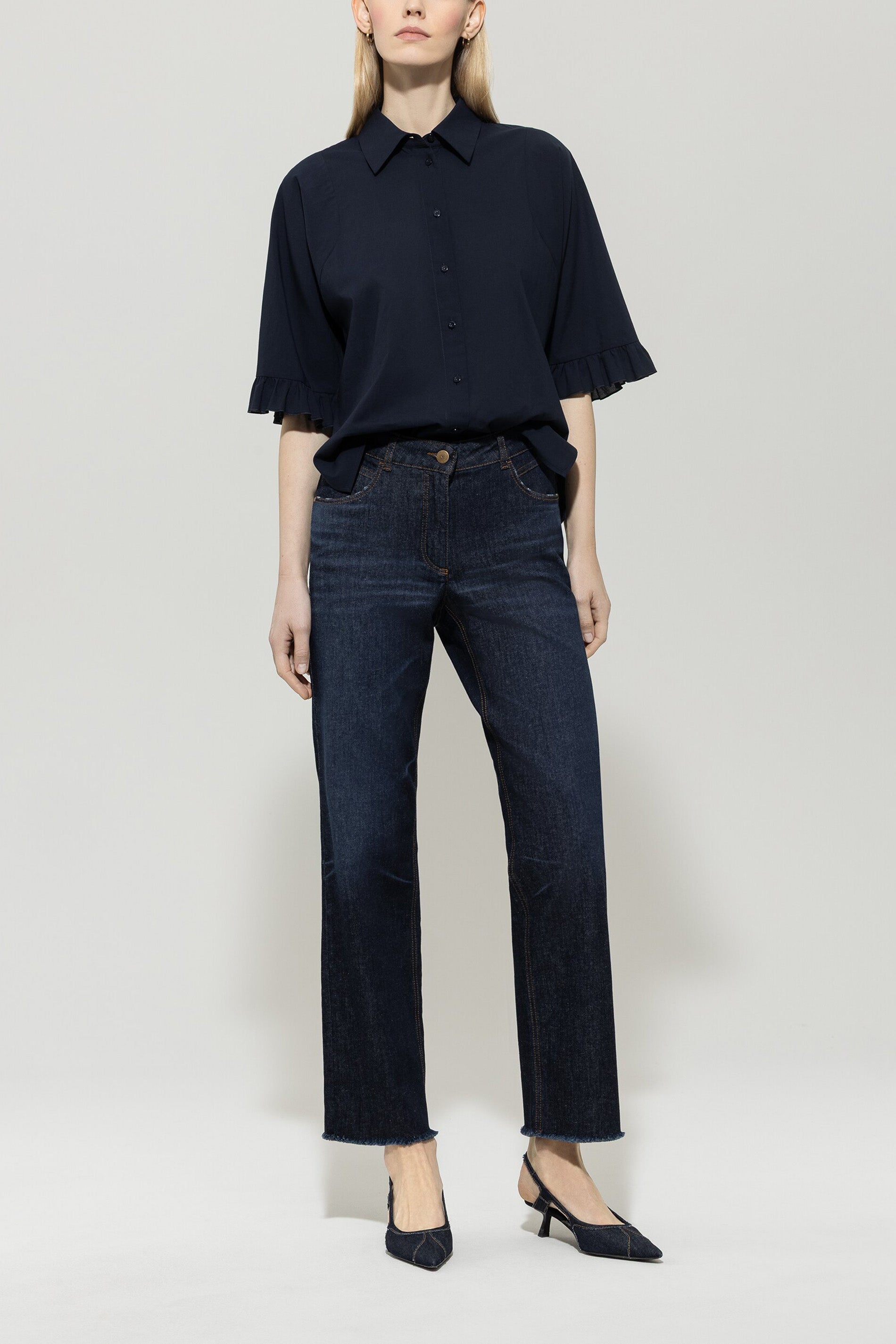 Bluse aus Baumwoll-Voile
