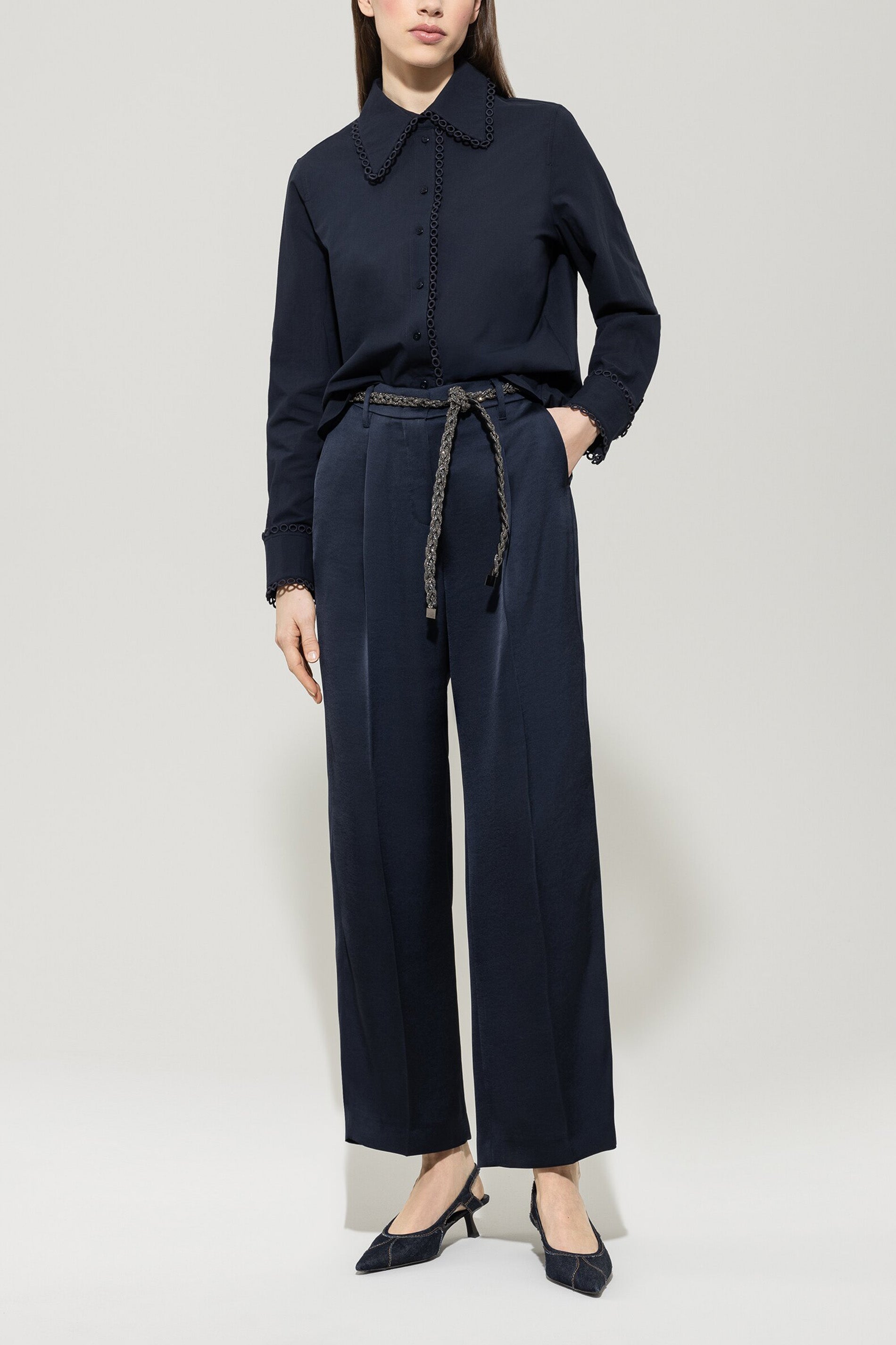 Hemdbluse aus Baumwoll-Voile