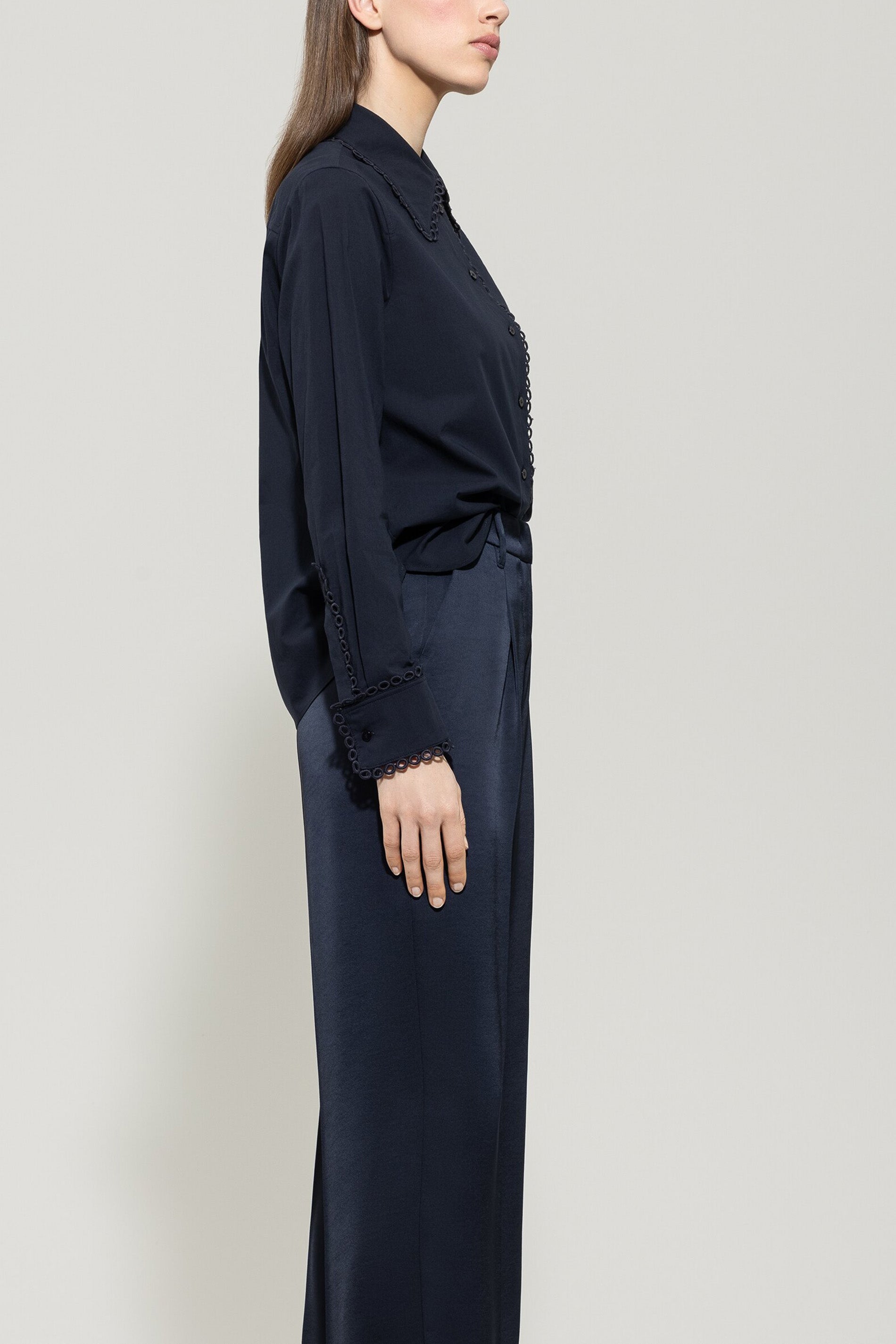 Hemdbluse aus Baumwoll-Voile