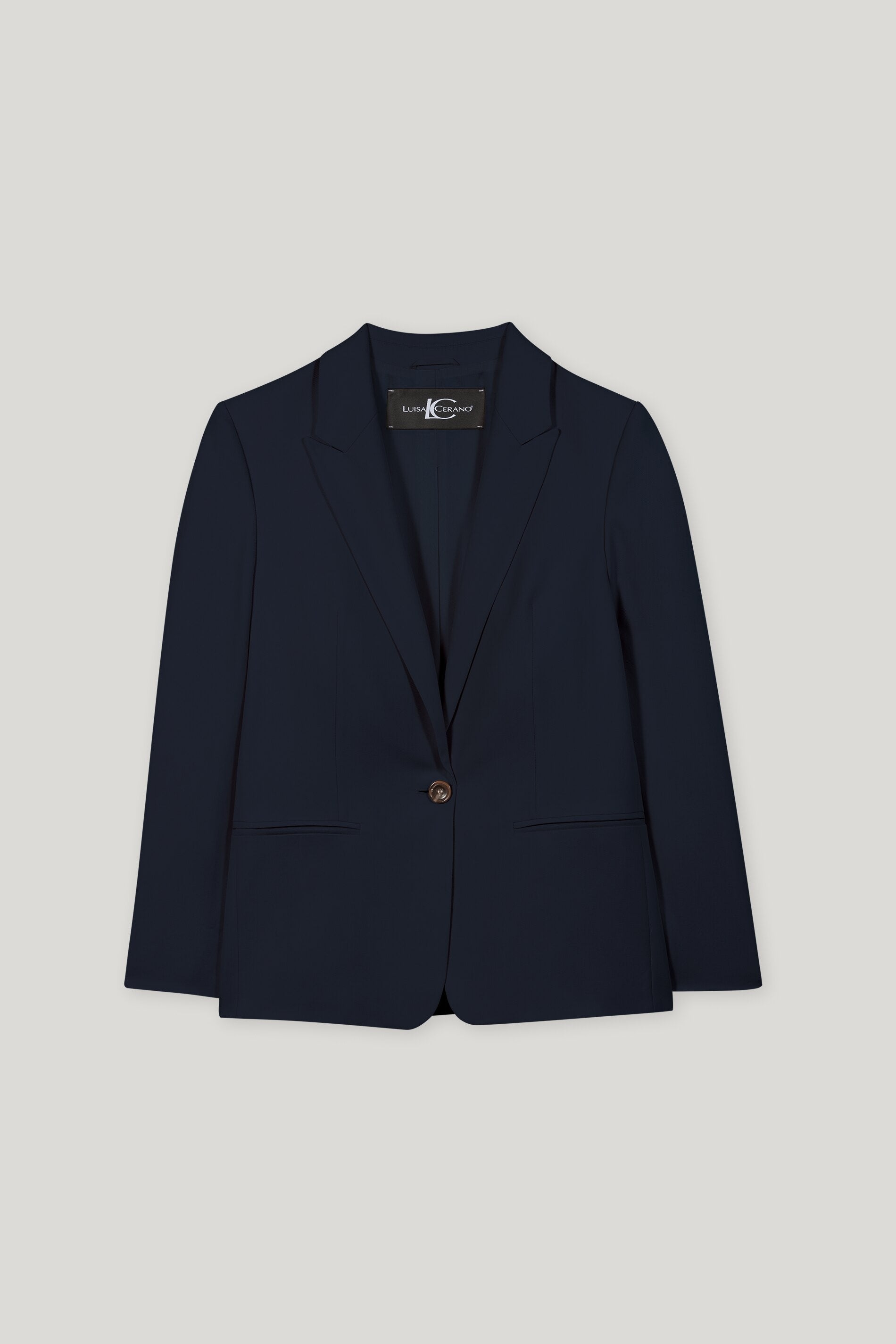 Gabardine-Ein-Knopf-Blazer