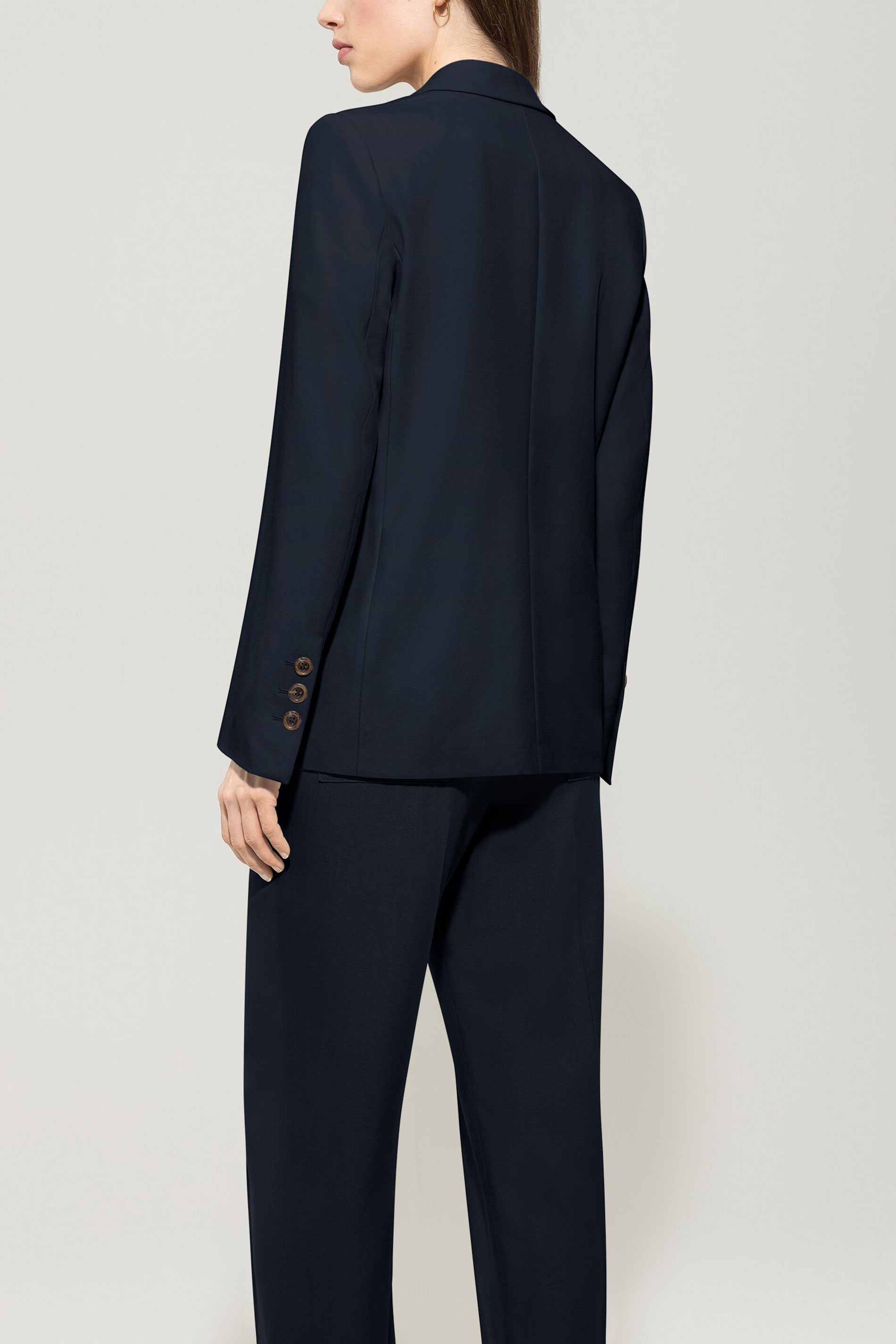 Gabardine-Ein-Knopf-Blazer
