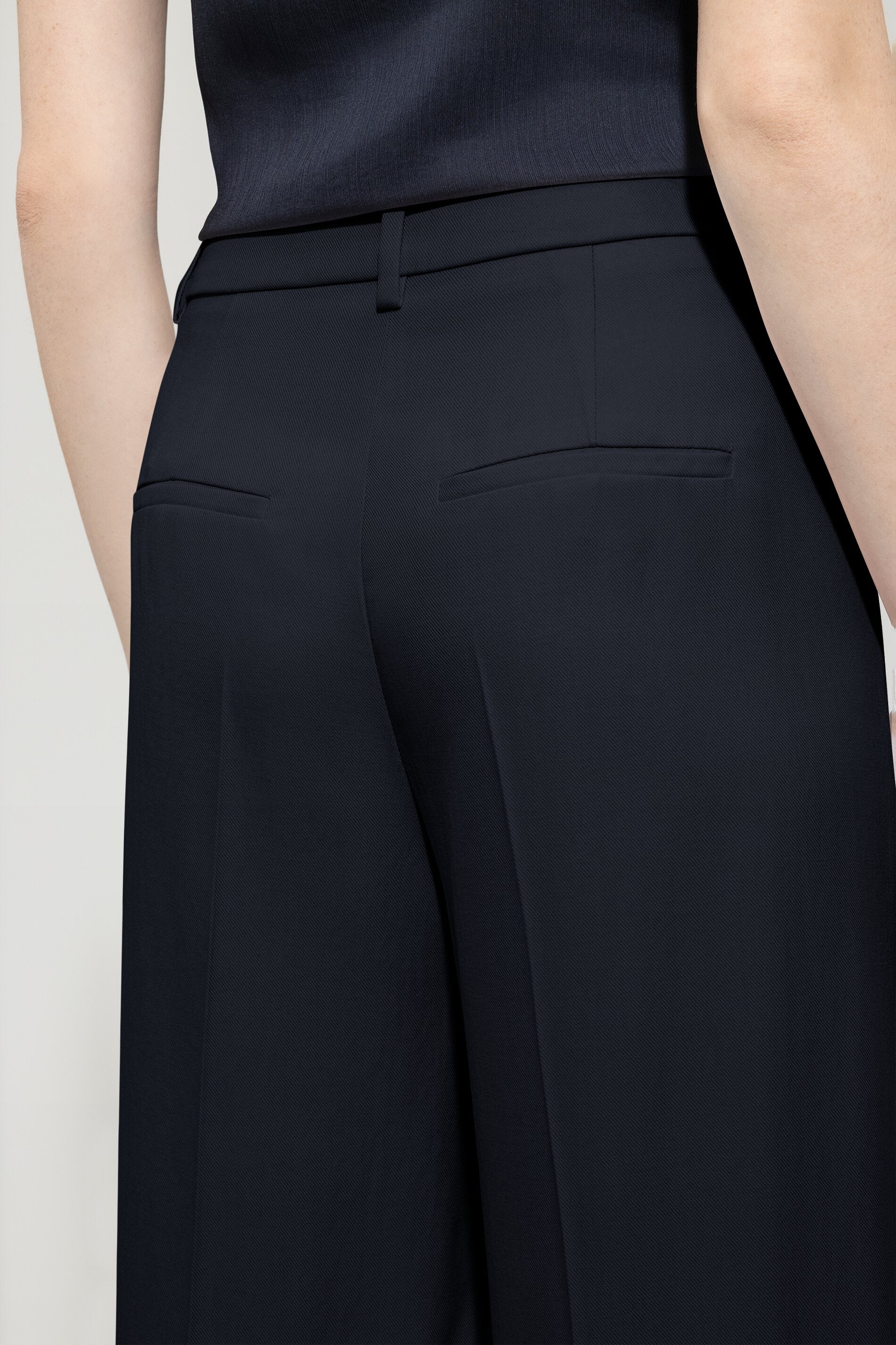 Gabardine-Wideleg-Pants