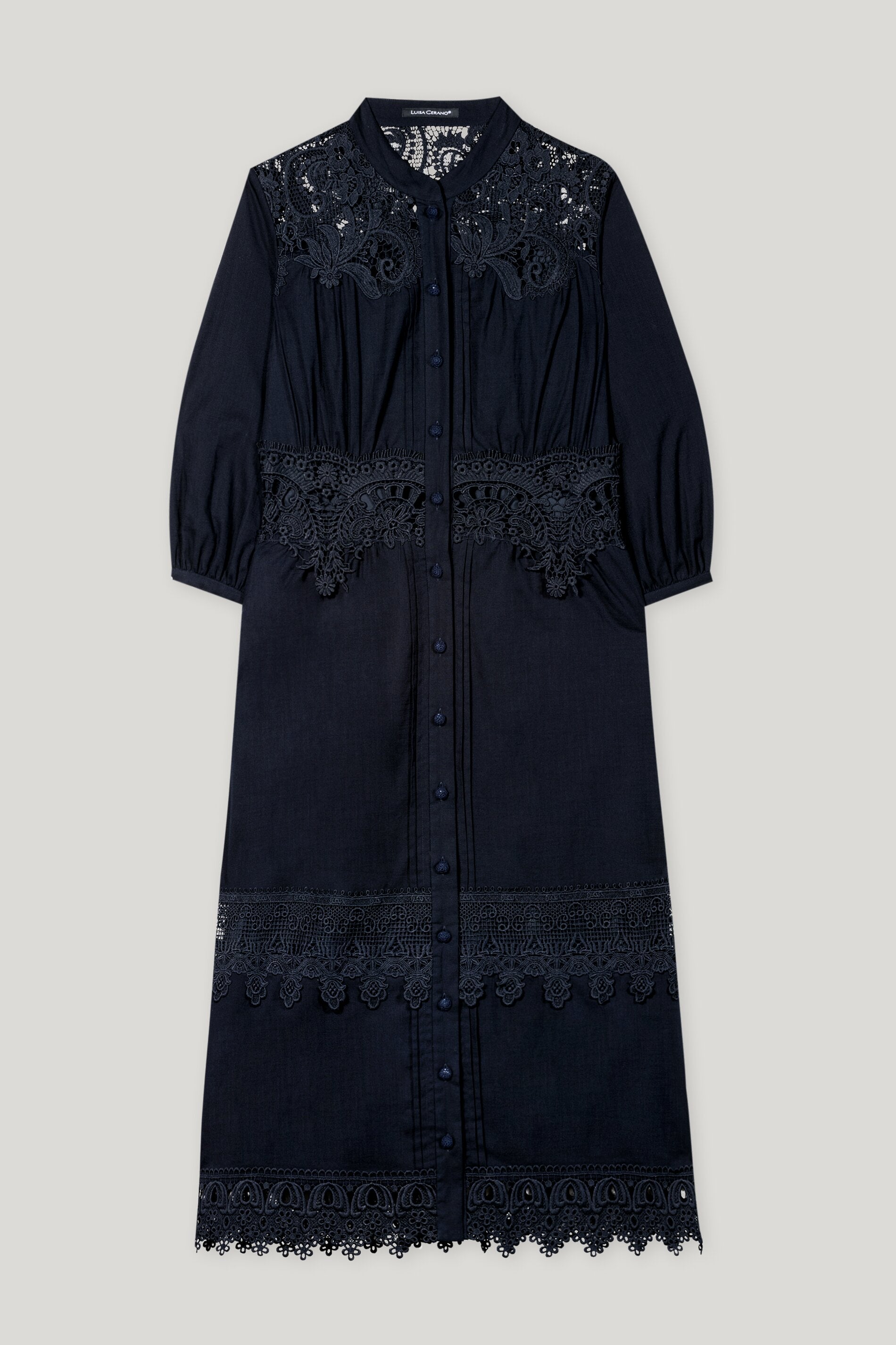 Maxikleid mit Spitzendetails