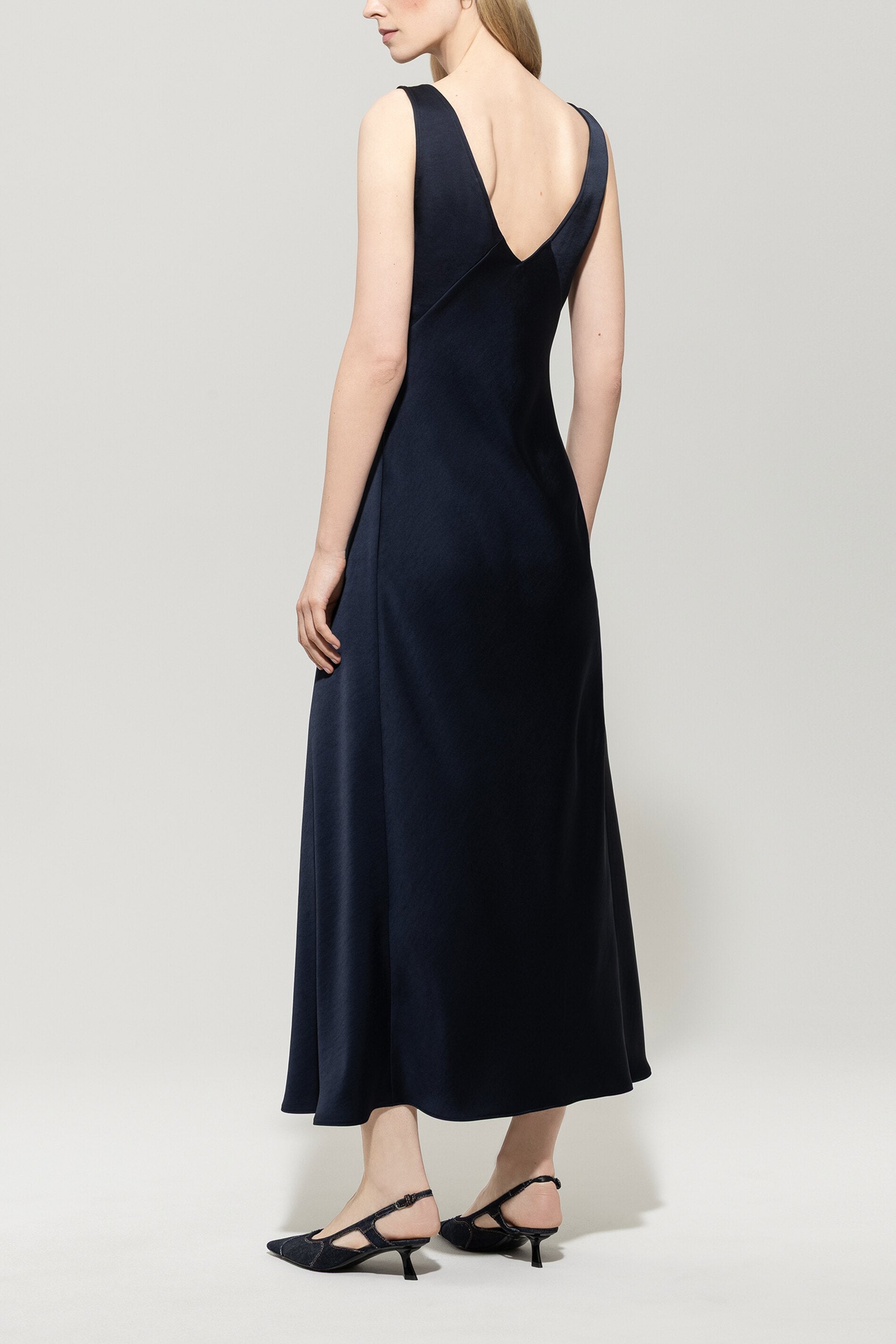 Satin-Maxidress