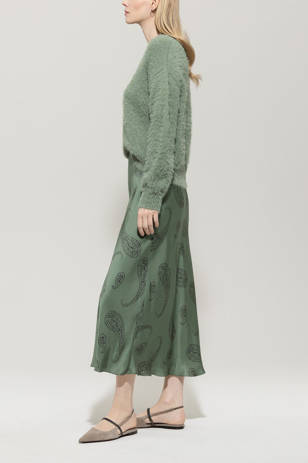 V-Pullover aus Woll-Mix