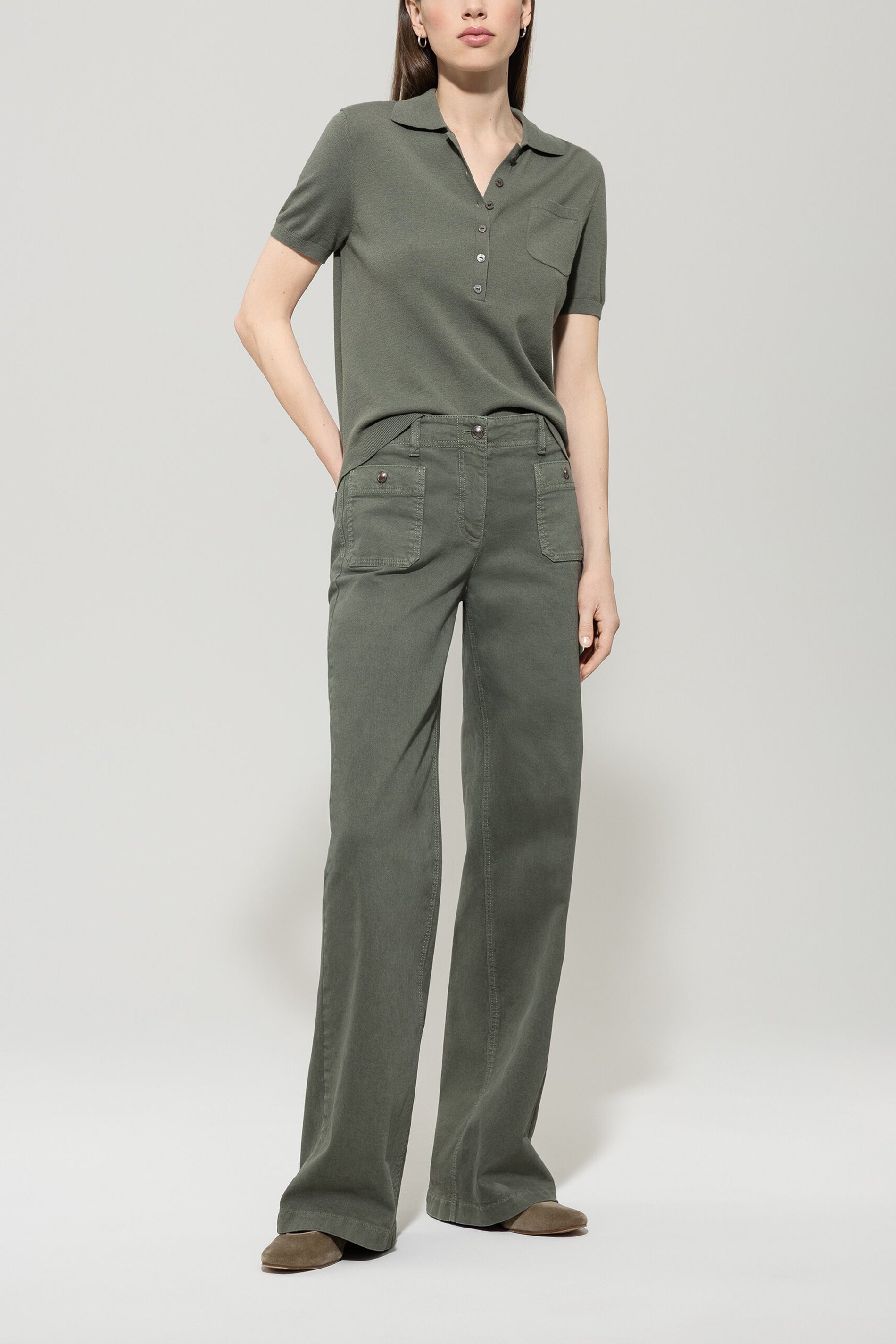 Polo-Shirt aus Woll-Mix