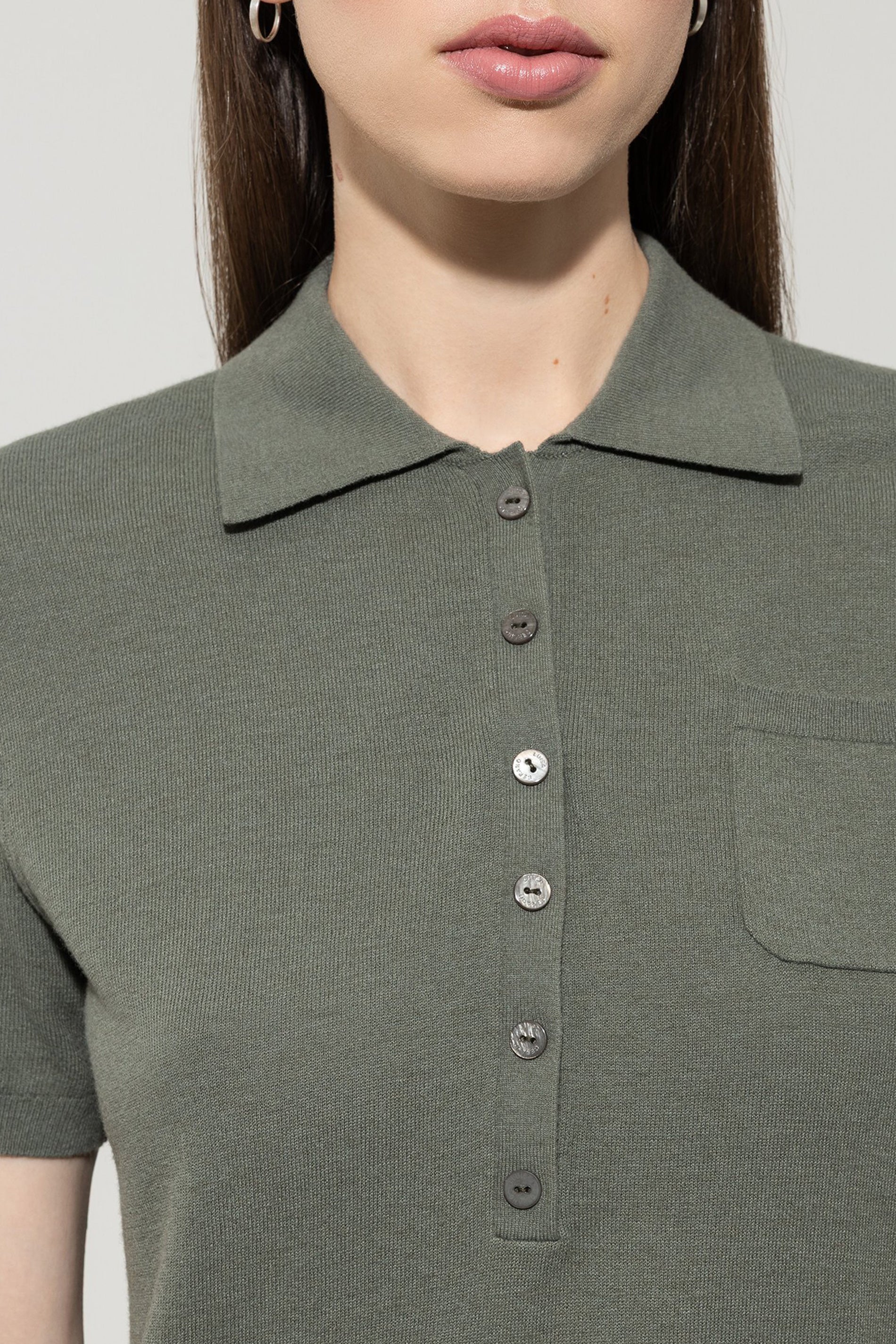 Polo-Shirt aus Woll-Mix