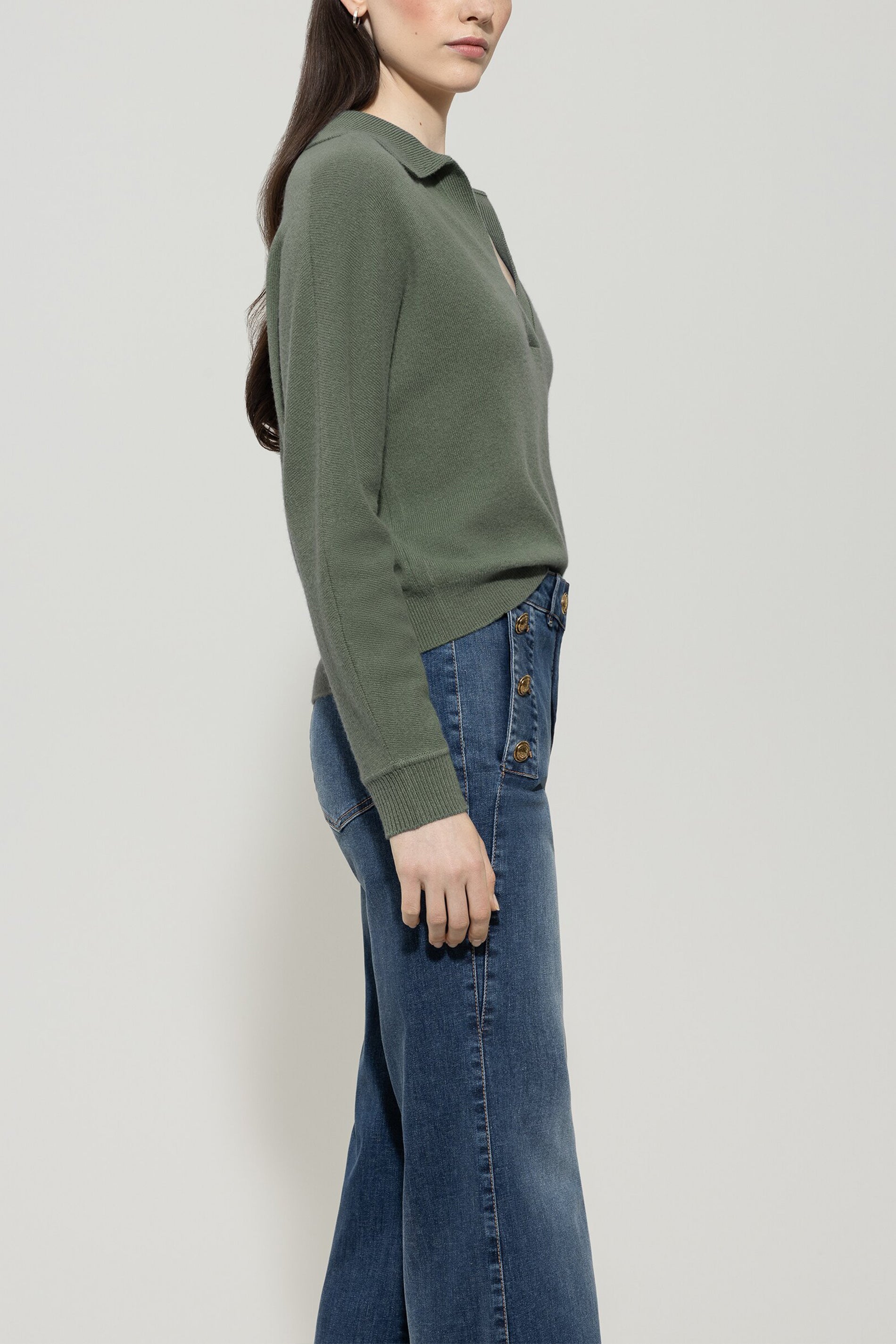 Polo-Shirt aus Kaschmir-Mix