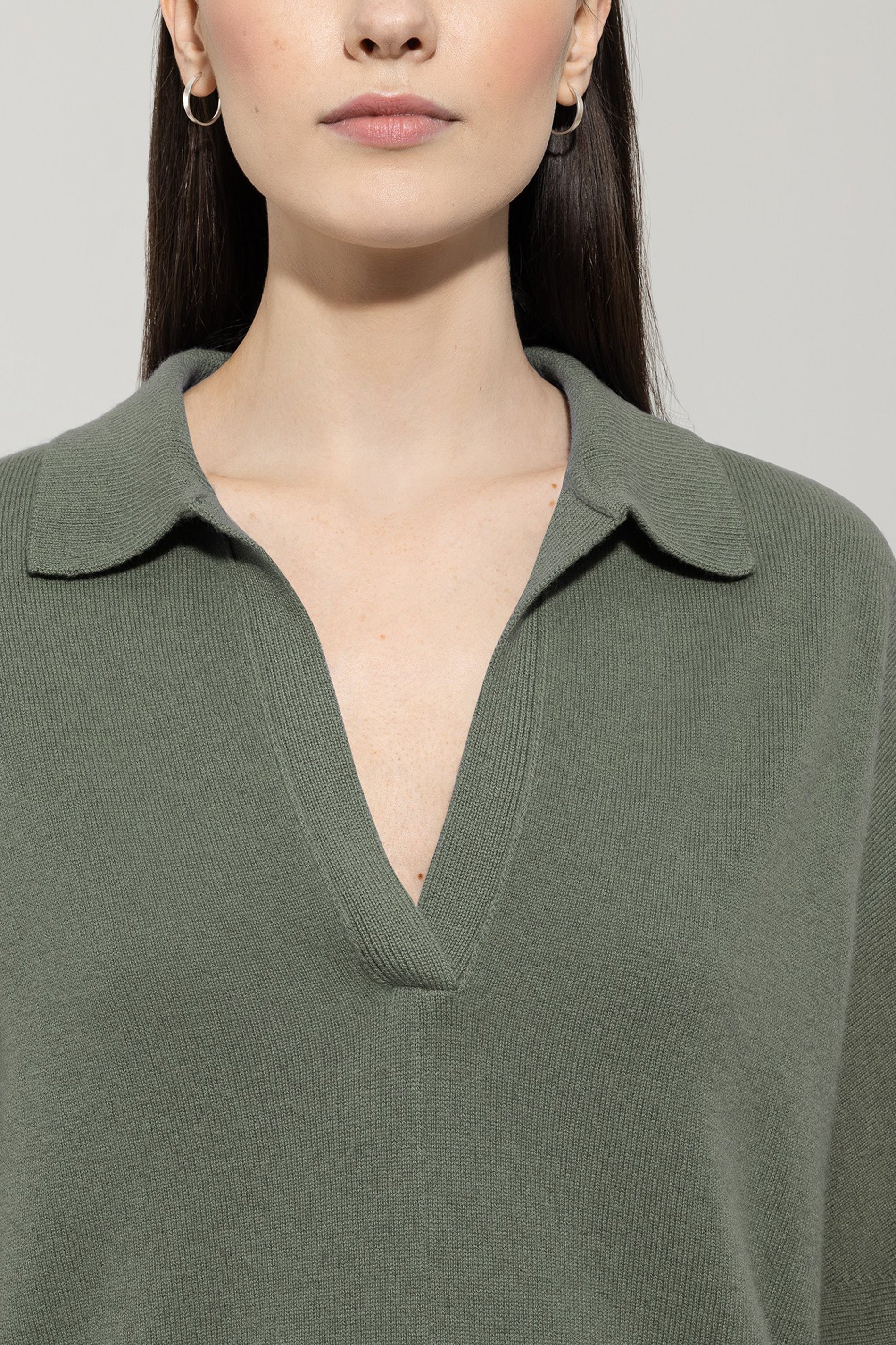 Polo-Shirt aus Kaschmir-Mix