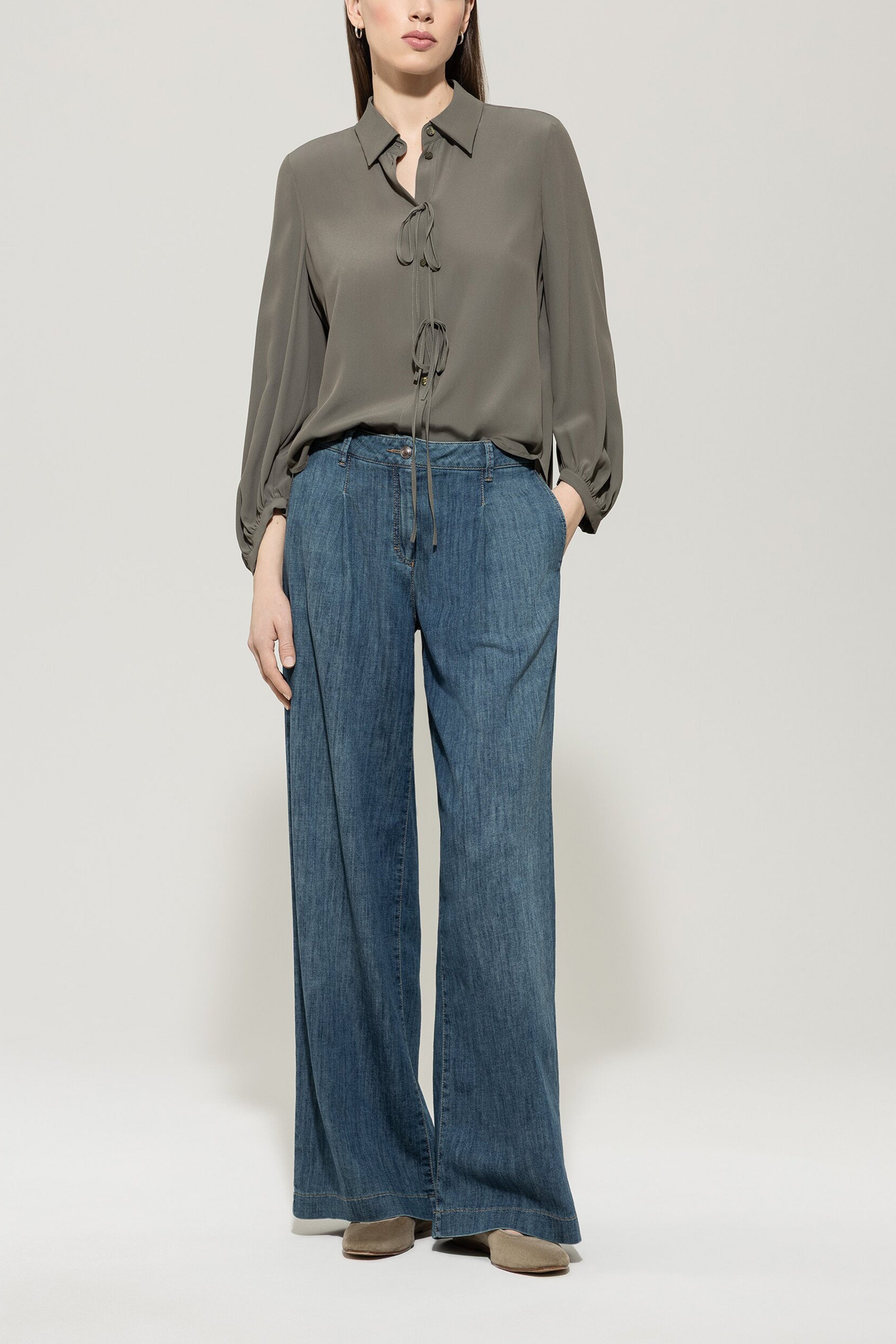 Bluse aus Seiden-Mix